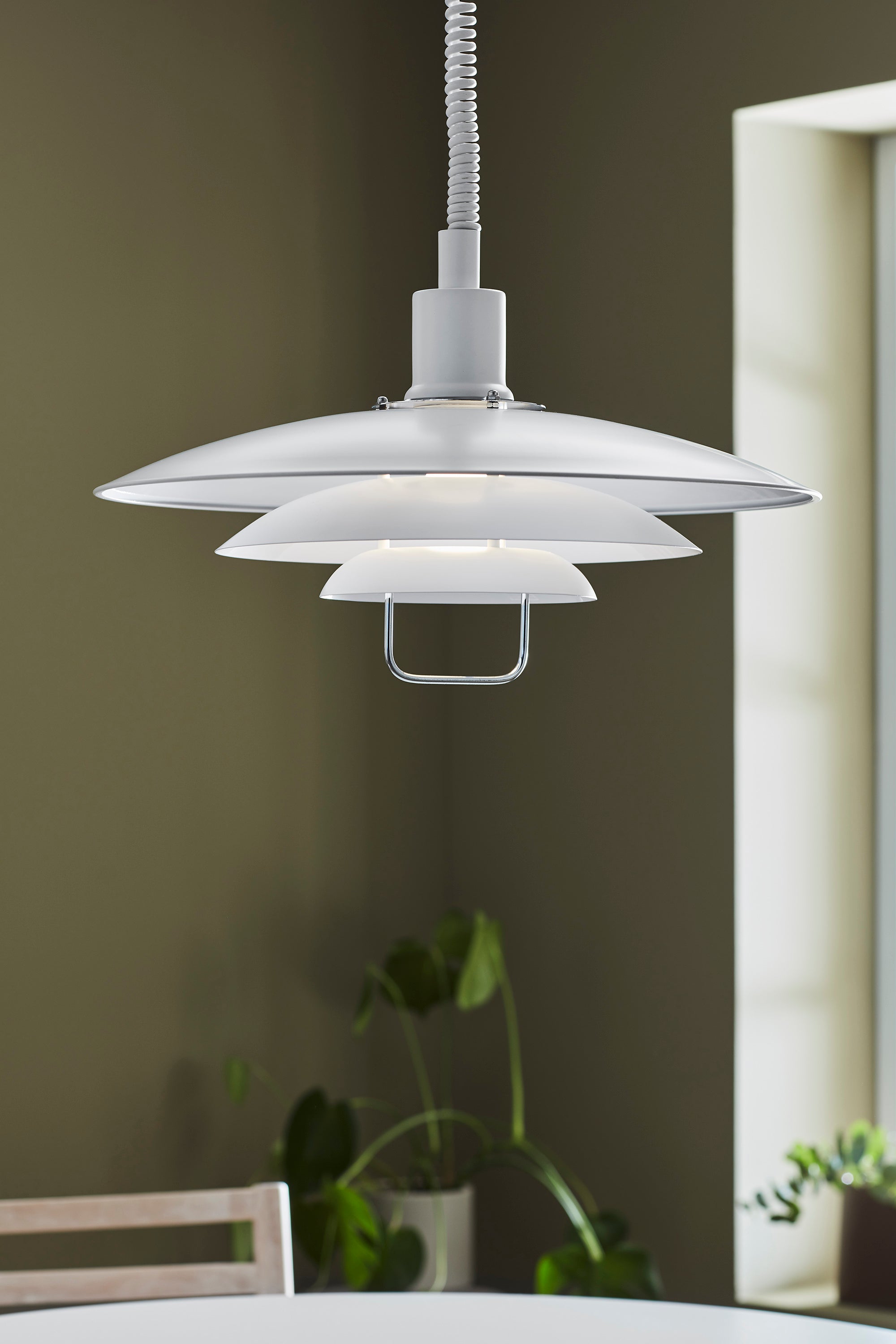 KIRKENES Lampadario 1L Bianco