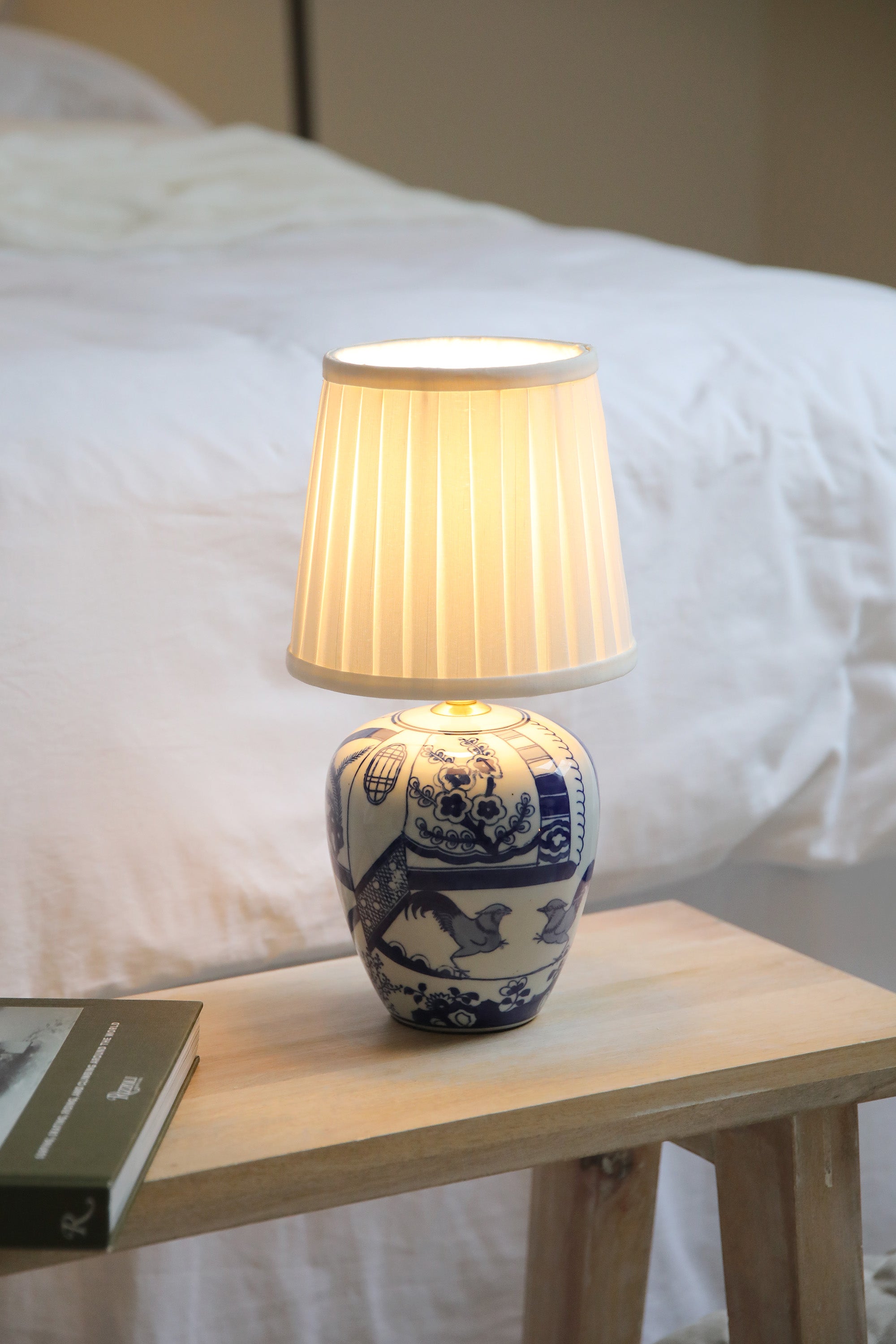 GÖTEBORG Lampada da tavolo 1 L 33 cm Blu/Bianco