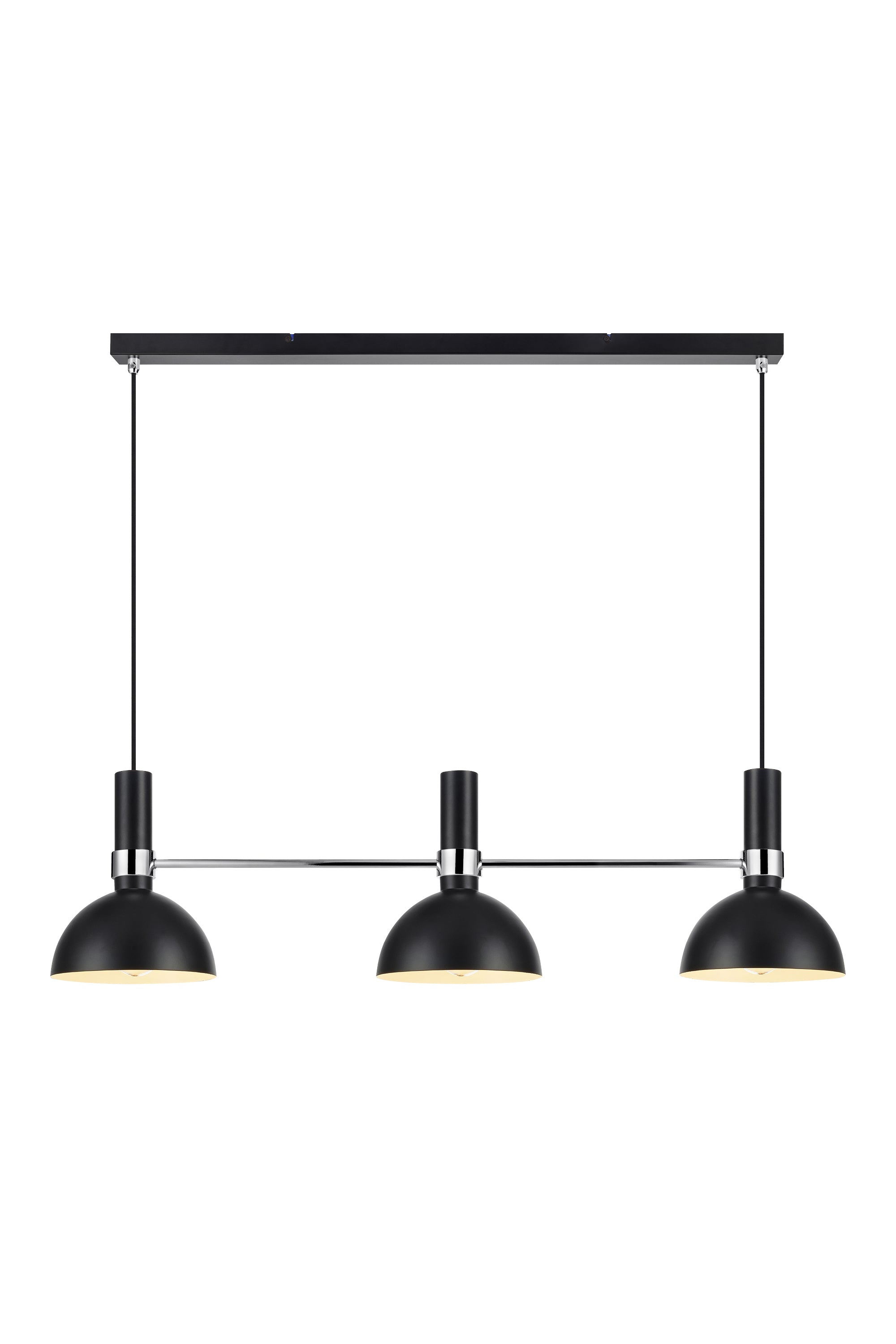 Lampadario LARRY 3L Nero/Cromo