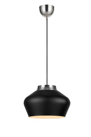Lampadario KOM 31 cm Nero/Acciaio