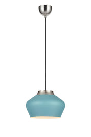 Lampadario KOM 31 cm Petrolio/Acciaio