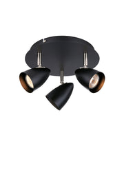 CIRO Soffitto 3L Nero/Acciaio