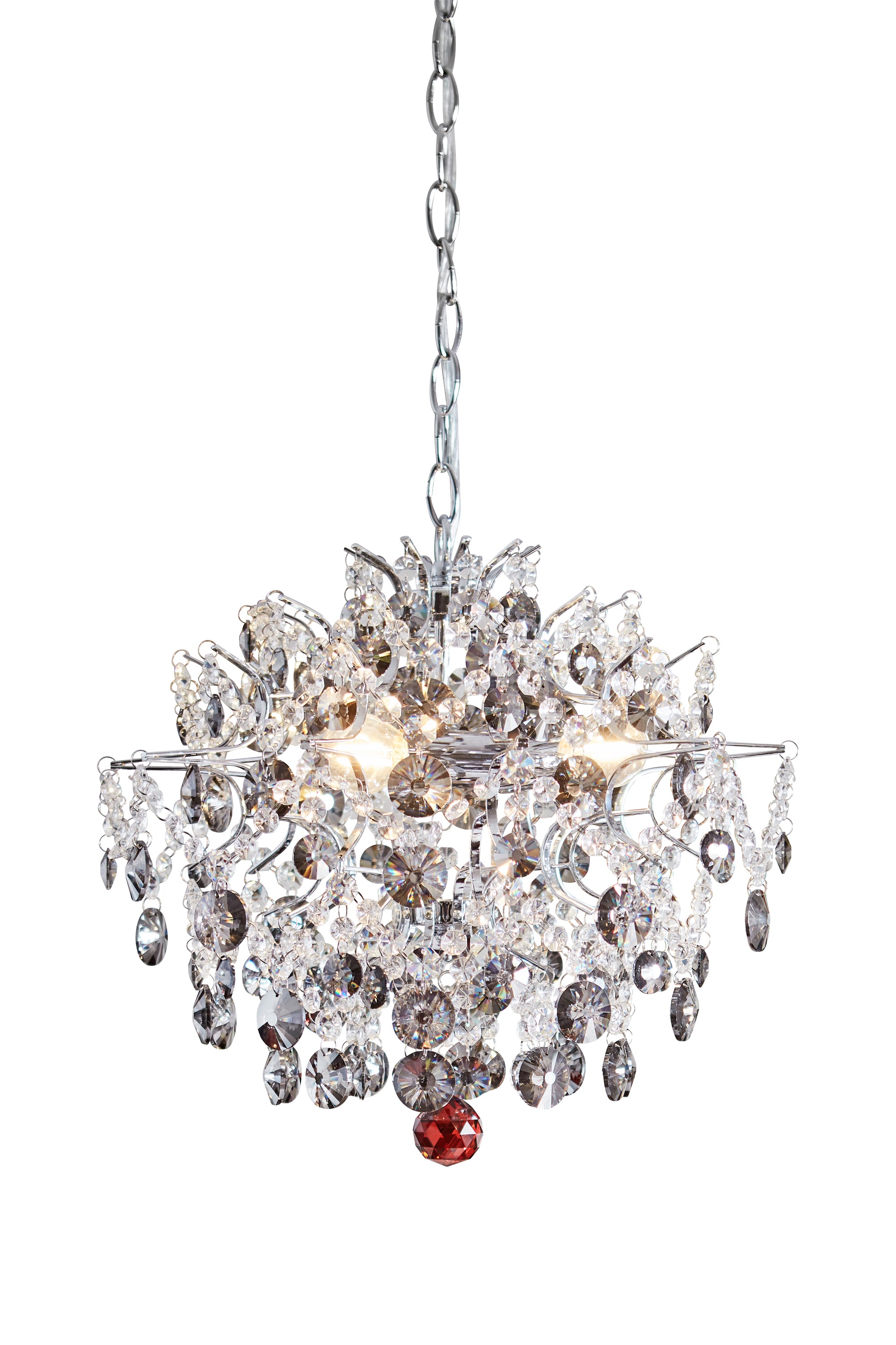 Lampadario HIDDEN GEM 3L Cromo/Trasparente/Fumé