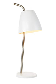 SPIN Lampada da tavolo 1L Bianco/Acciaio