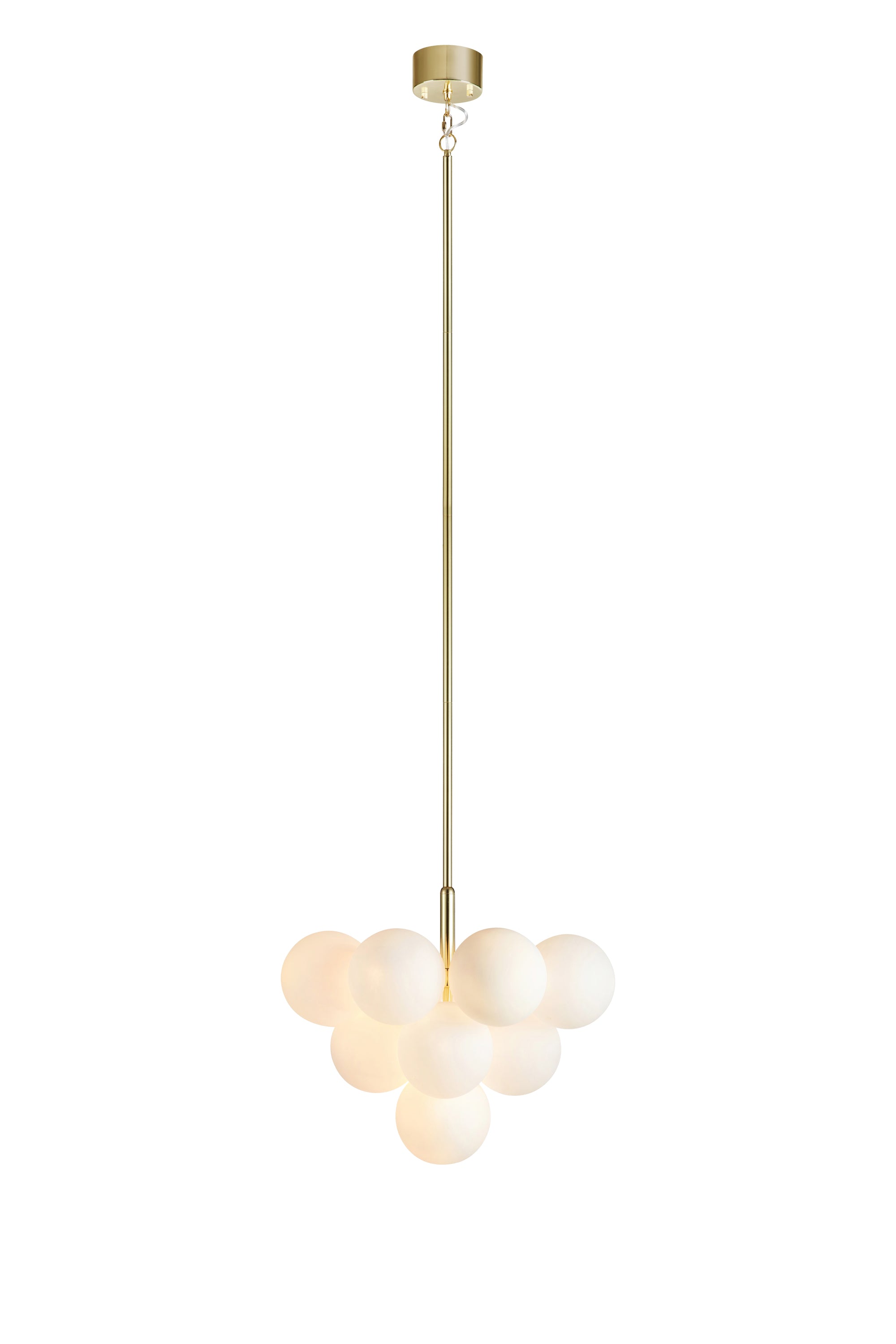 MERLOT Lampadario 13L Ottone/Bianco