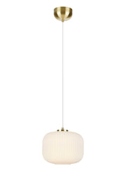 SOBER Lampada a sospensione 1L Ottone spazzolato/Bianco