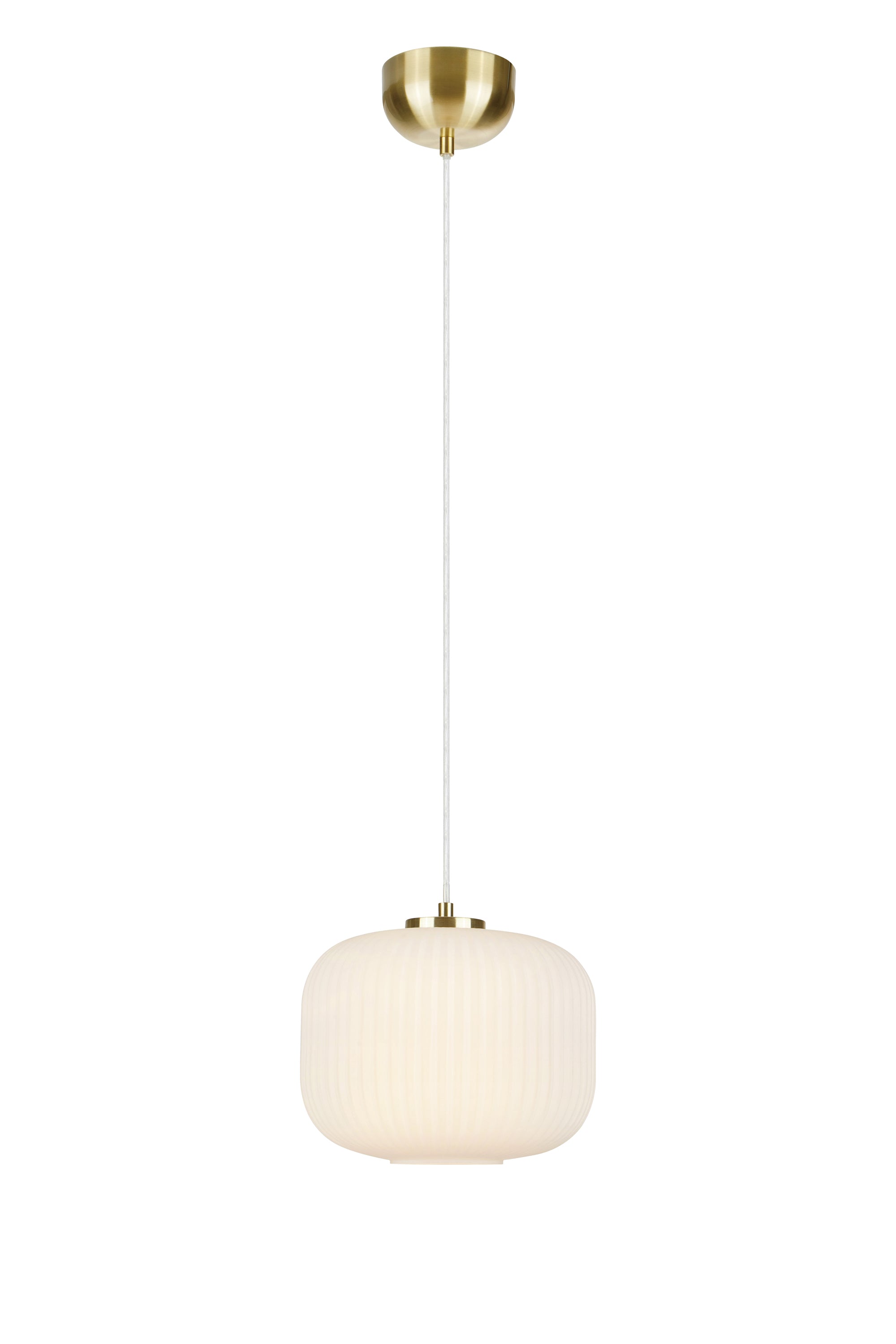 SOBER Lampada a sospensione 1L Ottone spazzolato/Bianco