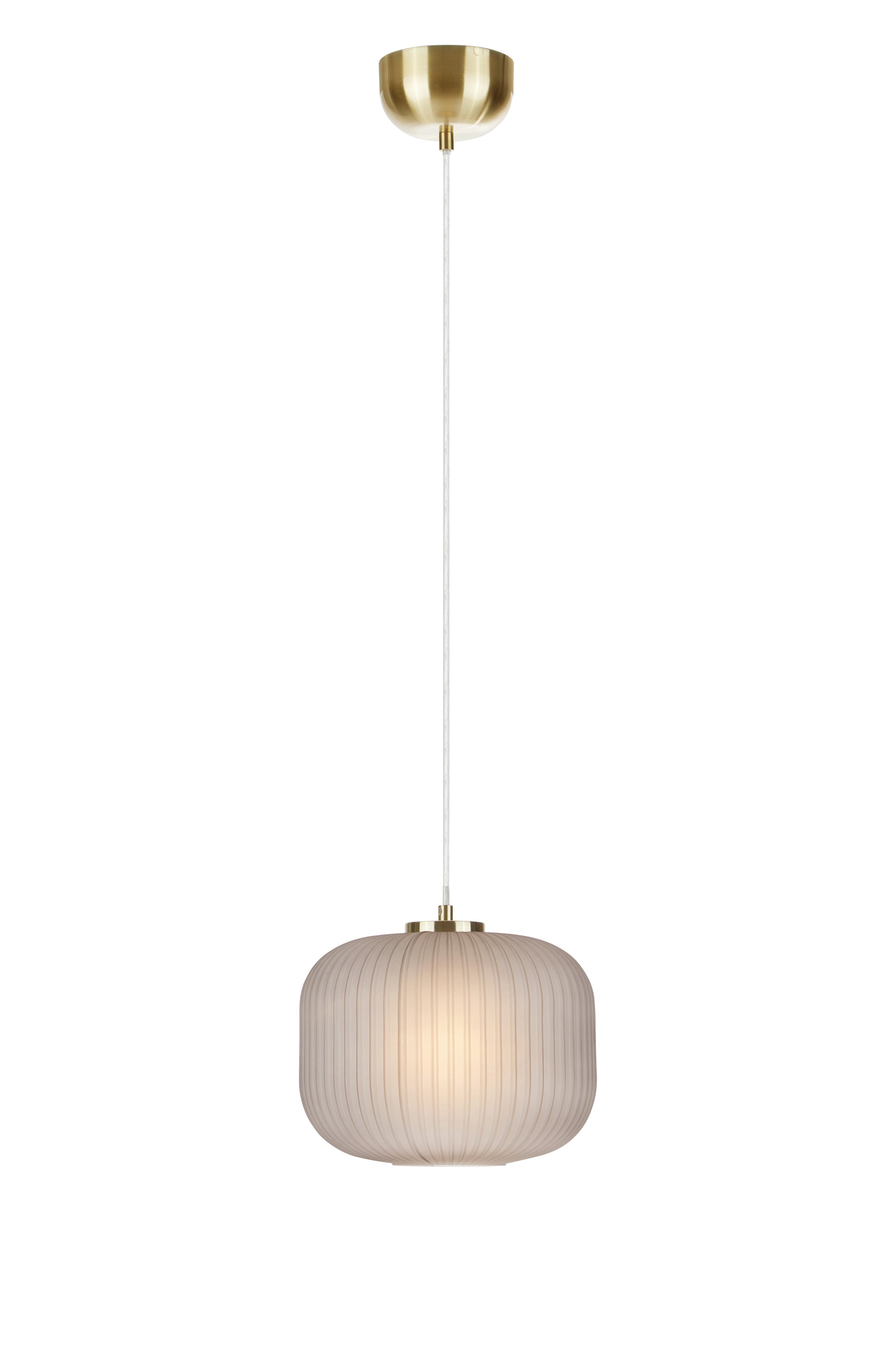 SOBER Lampada a sospensione 1L Ottone spazzolato/Fumè