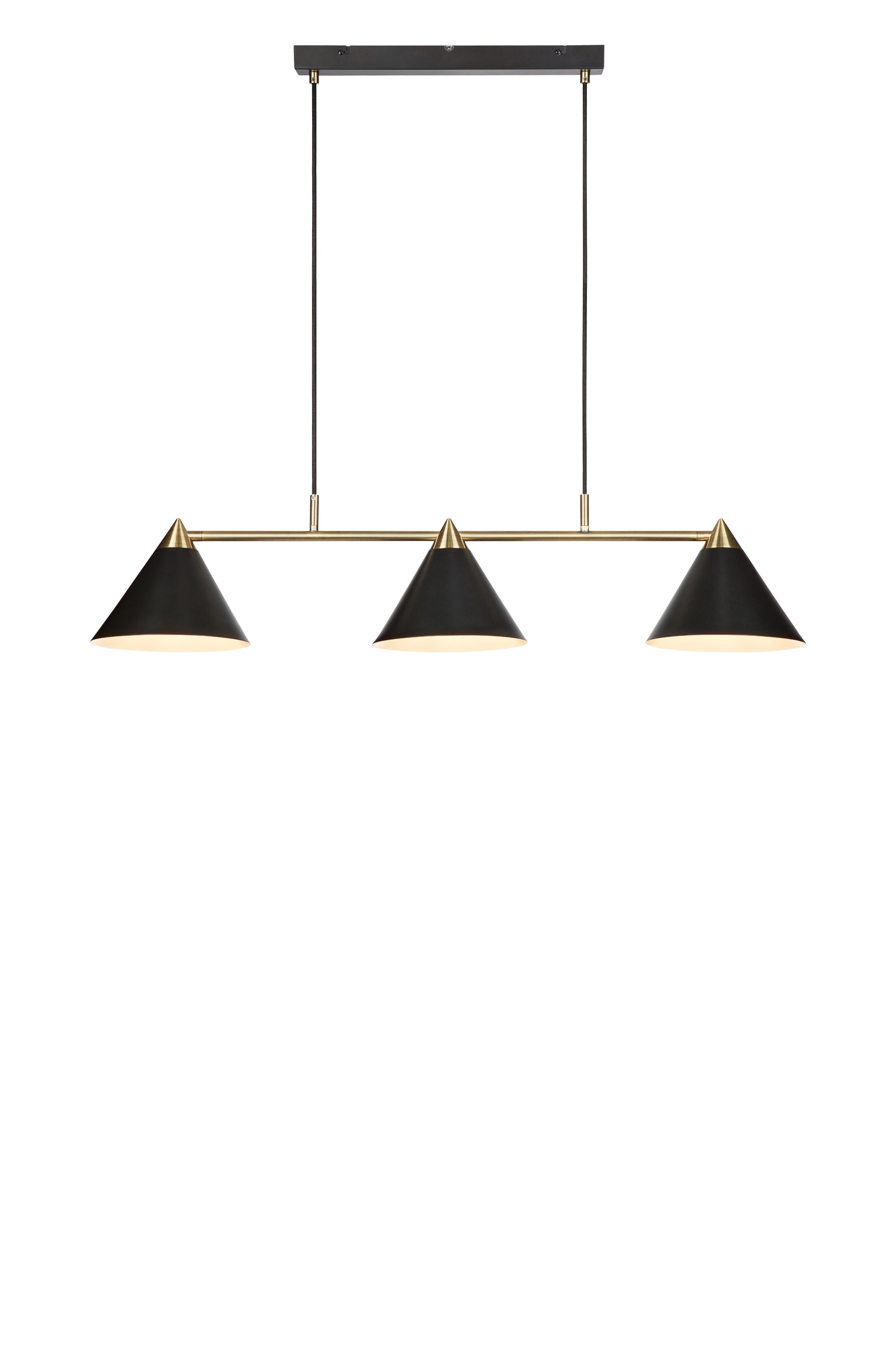 Lampadario KLINT 3L Nero/Antico