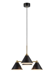 Lampadario KLINT 4L Nero/Antico