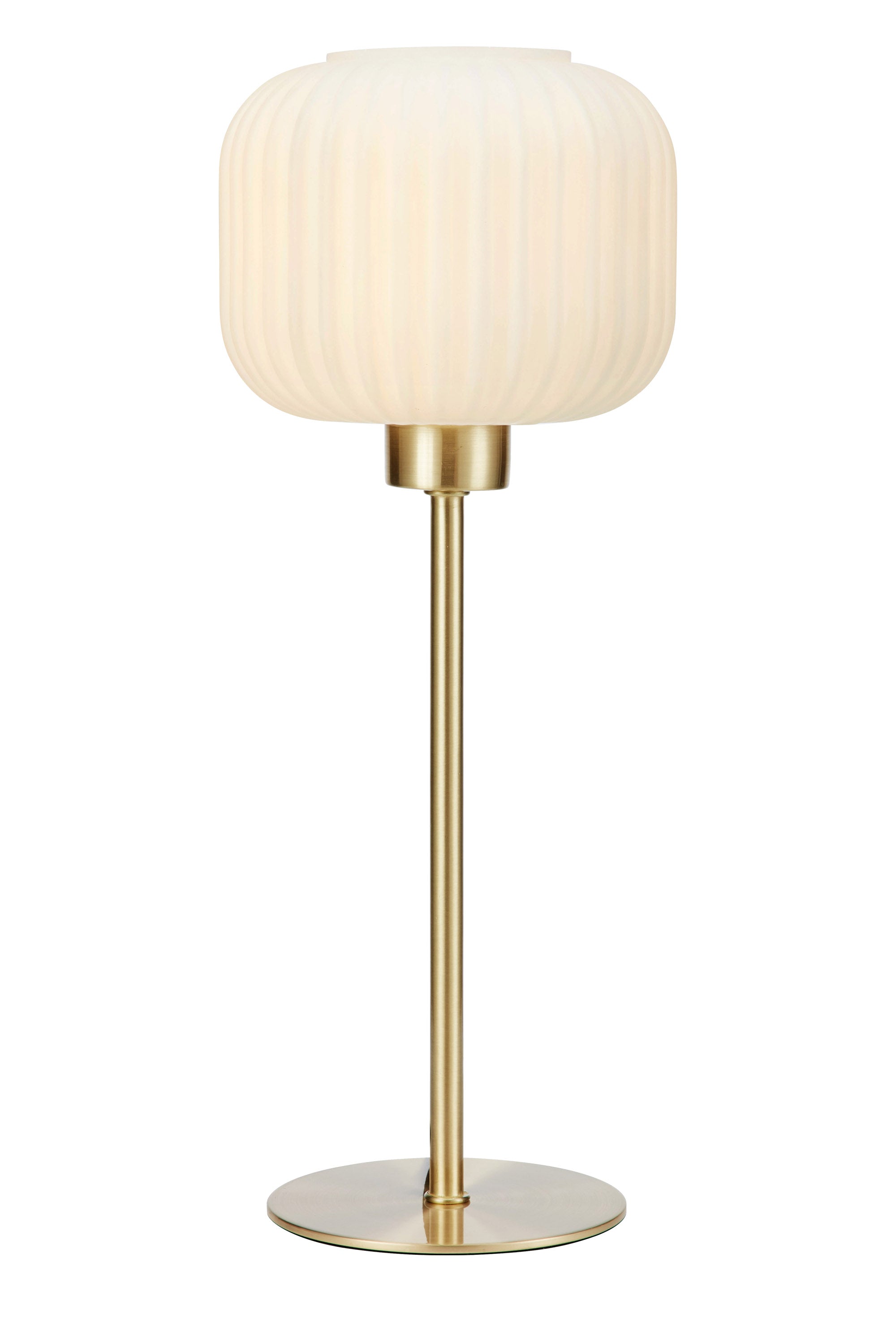 SOBER Lampada da tavolo Piccolo 1L Ottone Spazzolato/Bianco