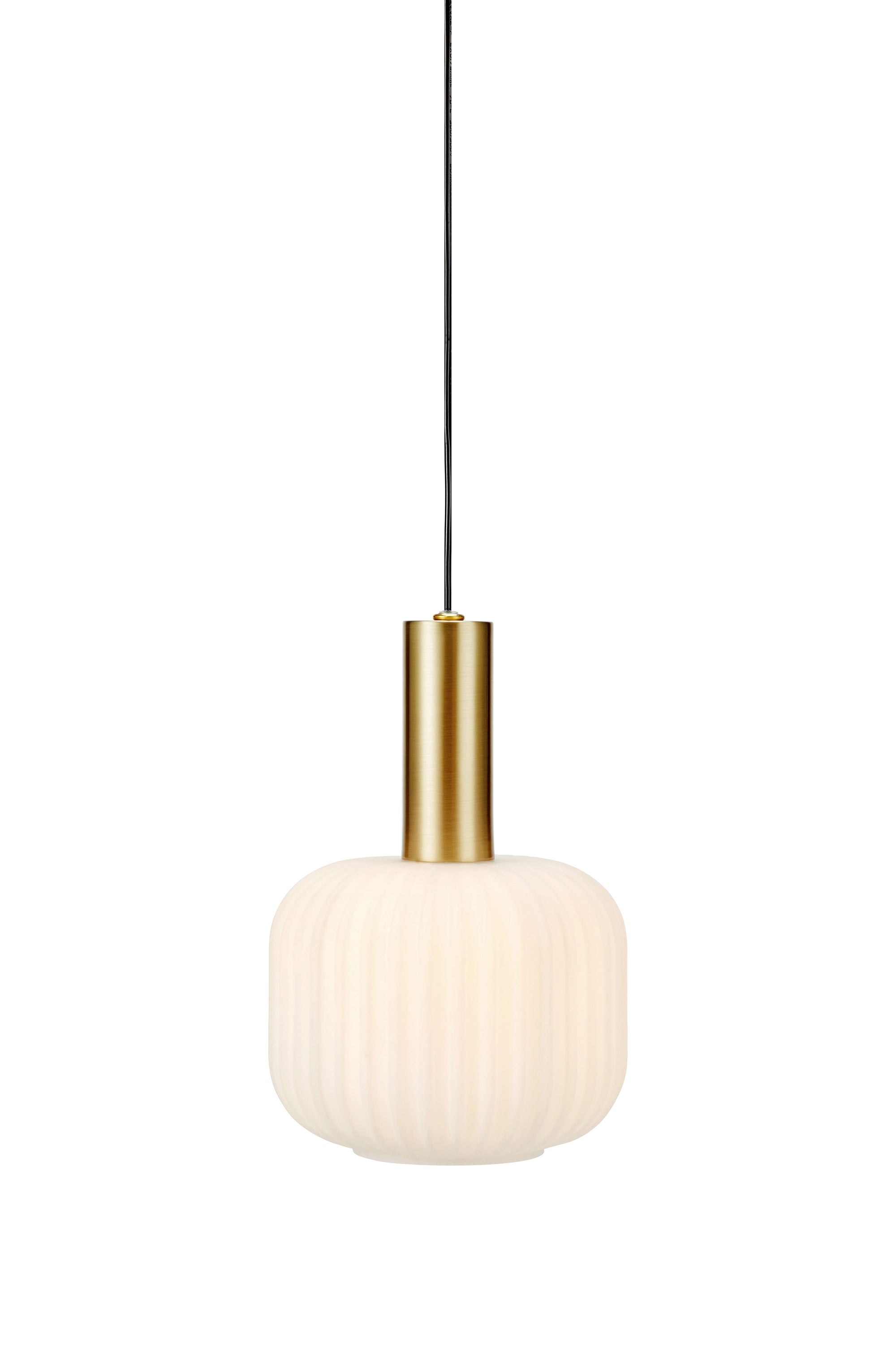 SOBER Lampadario Piccolo 1L Ottone Spazzolato/Bianco