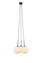 DIONE Lampadario Rotondo 3L Bianco/Nero