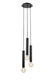 SENCILLO Lampadario Rotondo 3L Nero