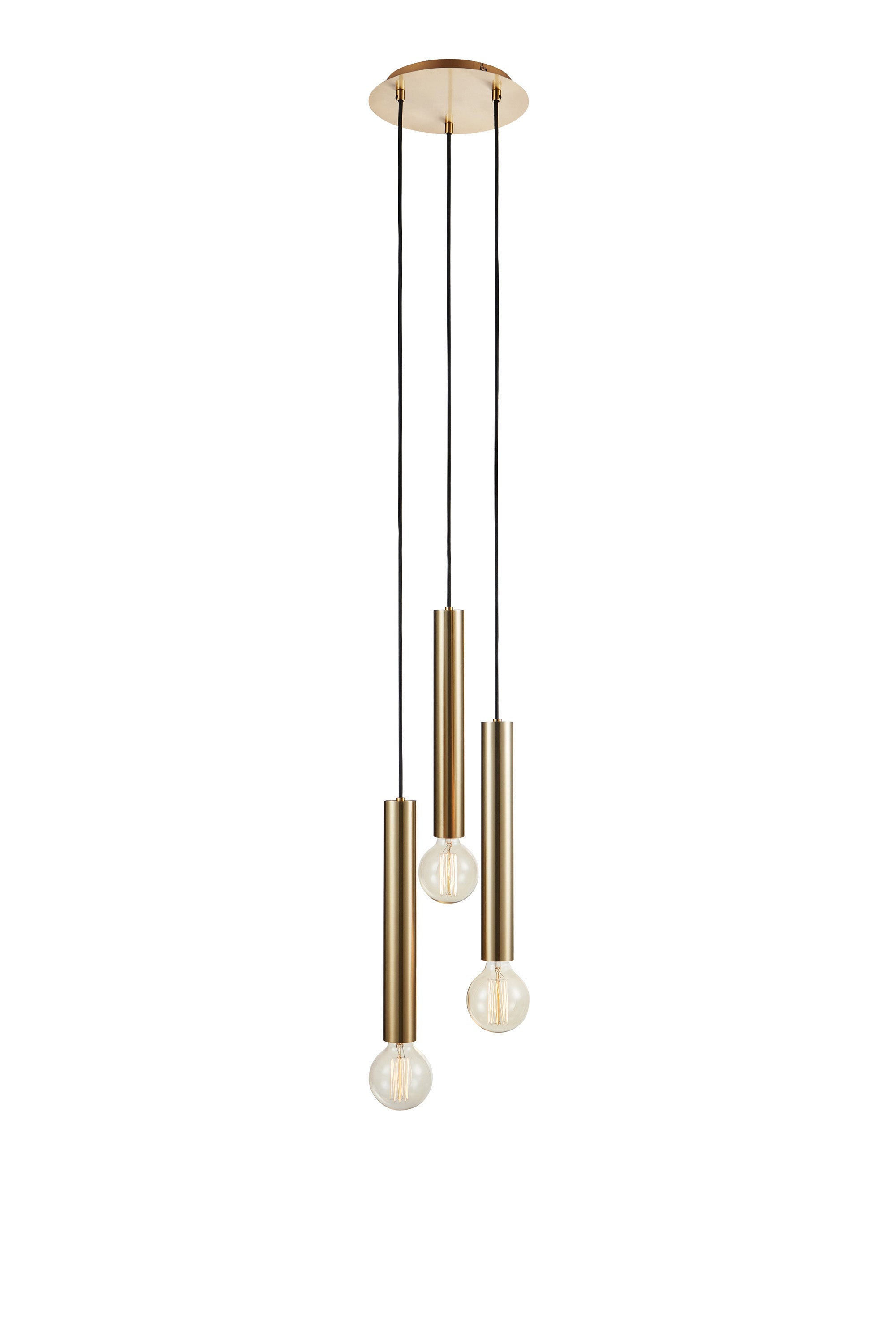 SENCILLO Lampadario Rotondo 3L Ottone