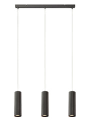 COSTILLA Lampadario Dritto 3L Grigio Scuro