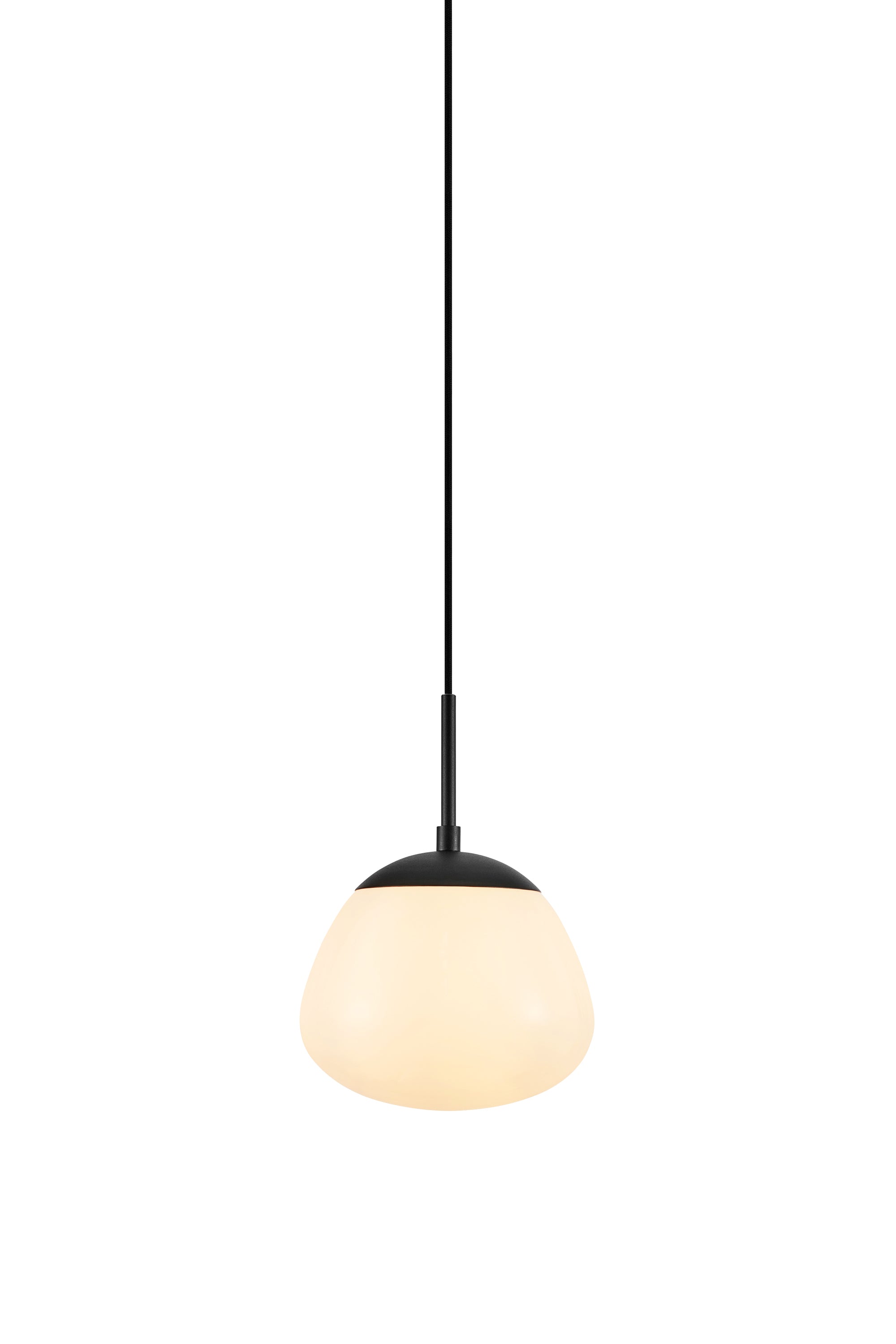 Lampada a sospensione RISE 1L Bianco/Nero piccola