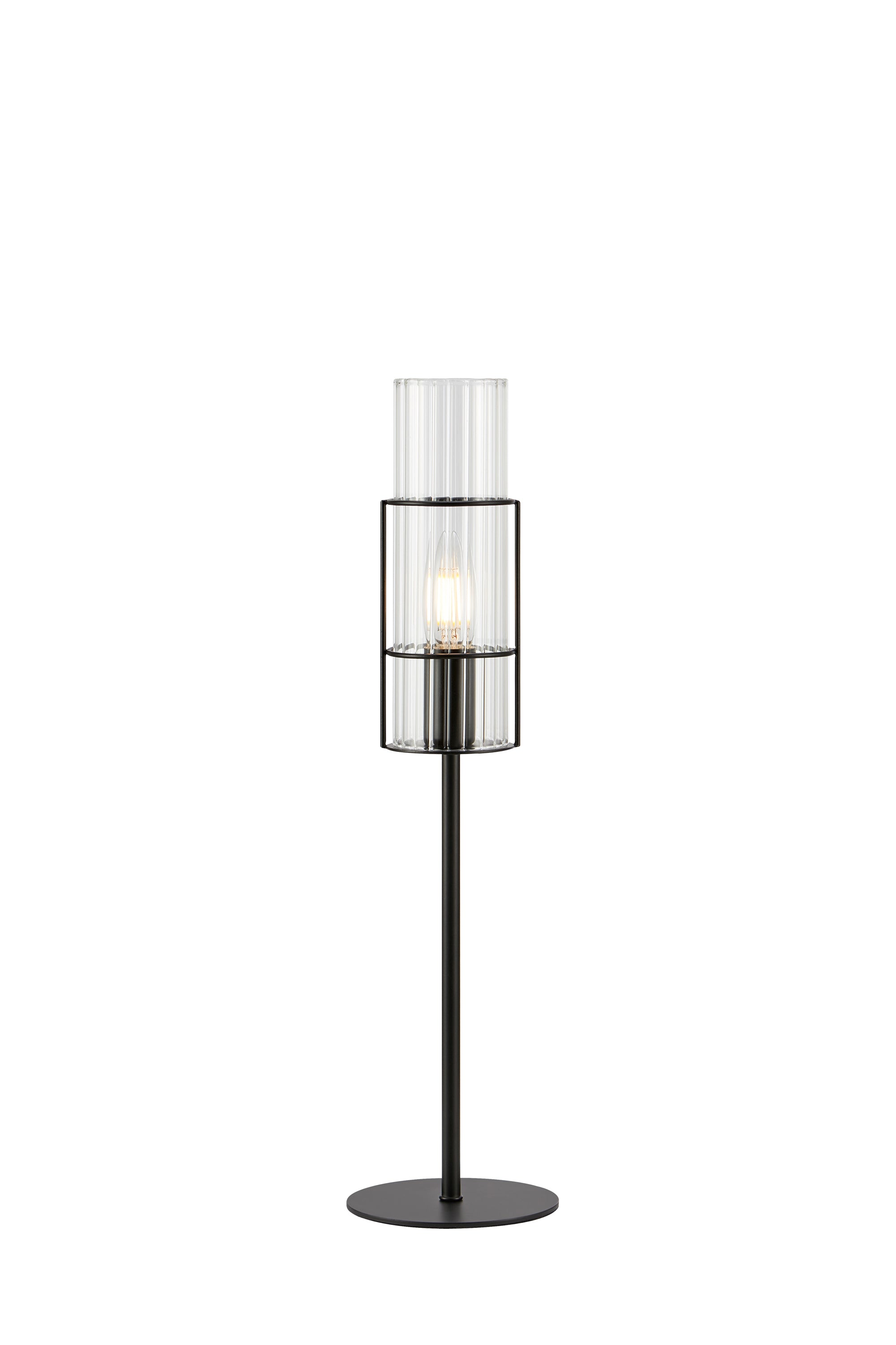 Lampada da tavolo TUBO 1 L 50 cm Nero/Trasparente