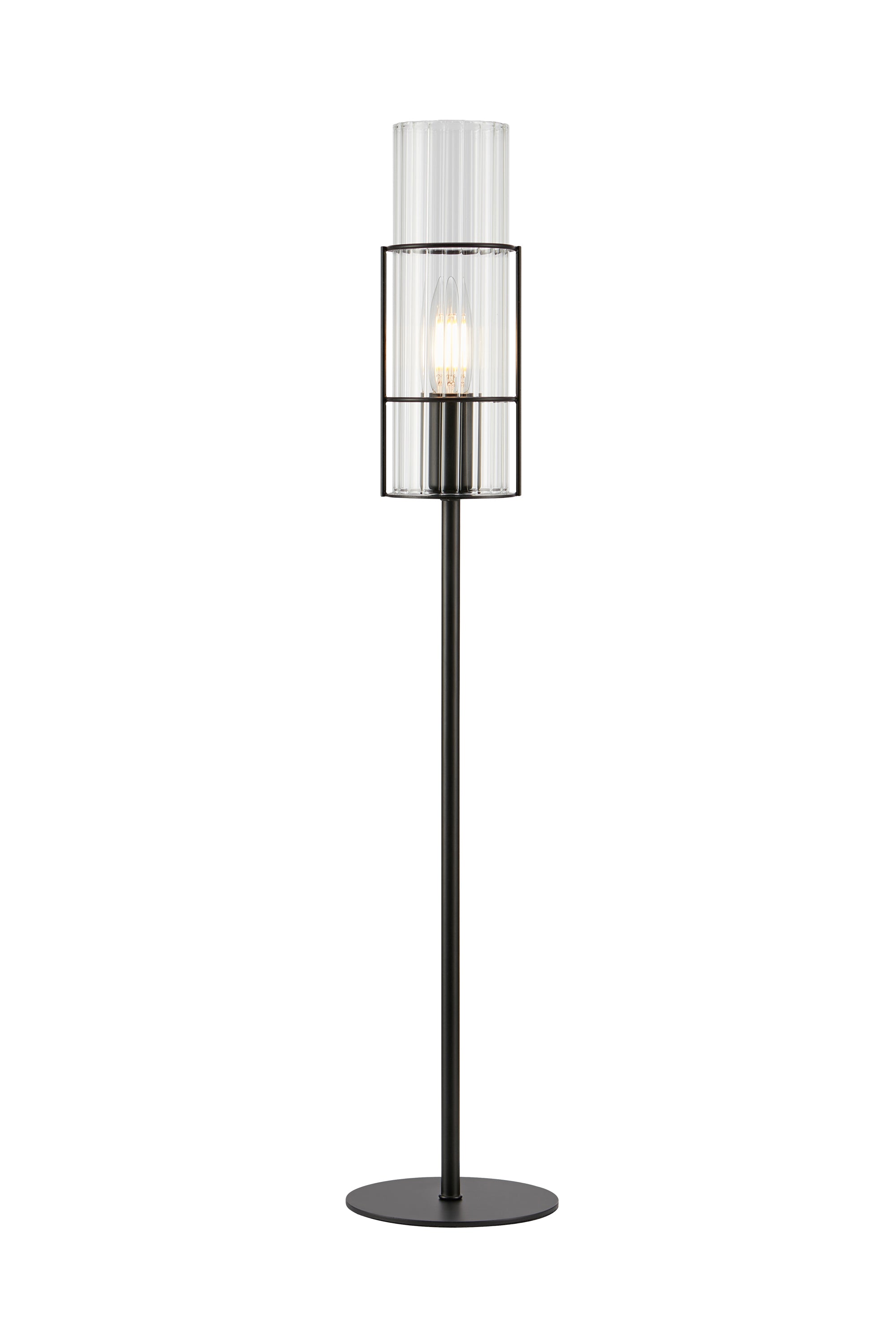 Lampada da tavolo TUBO 1 L 65 cm Nero/Trasparente
