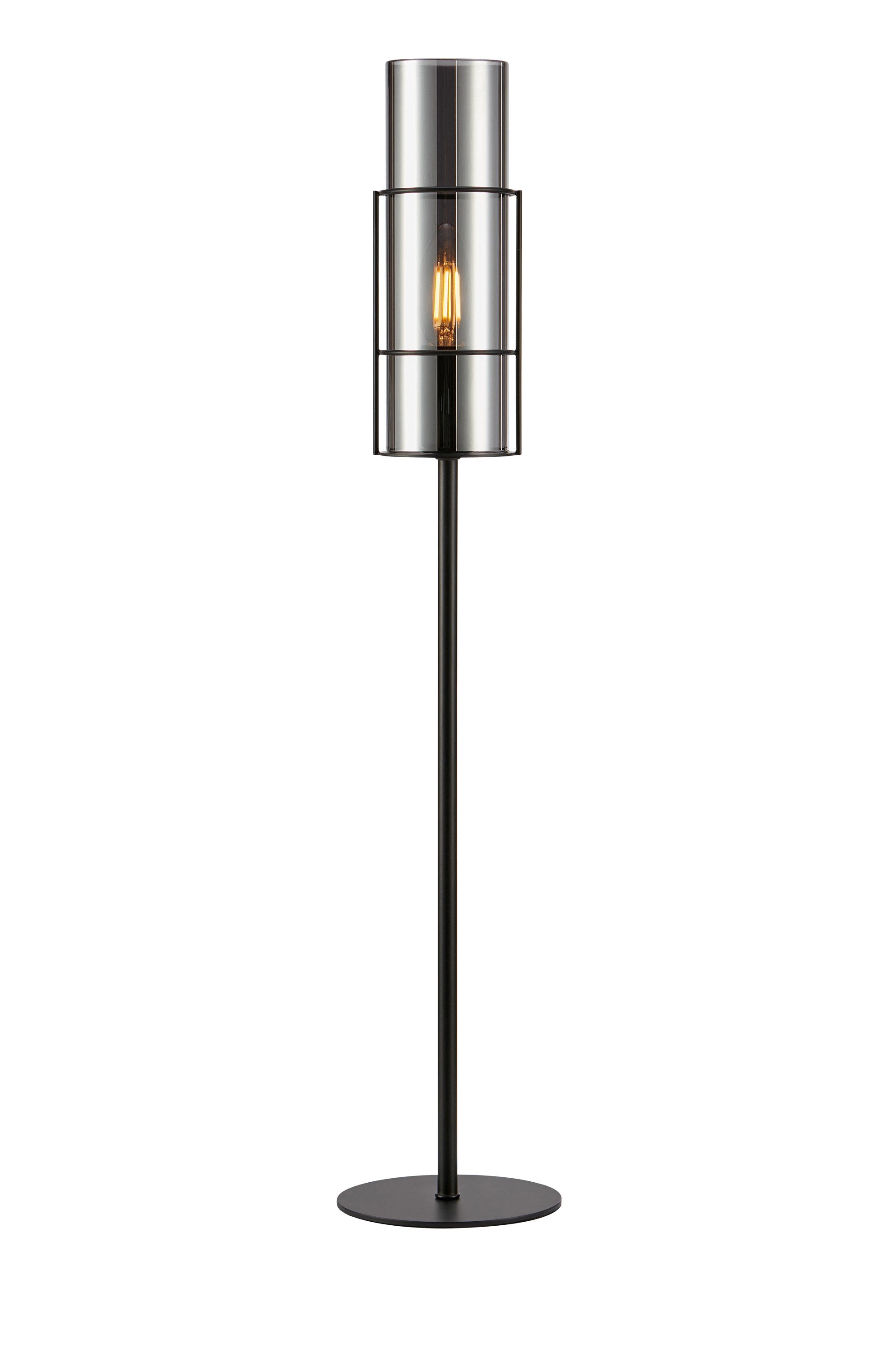 TORCIA Lampada da tavolo 1L 65 cm Nero/Fumo