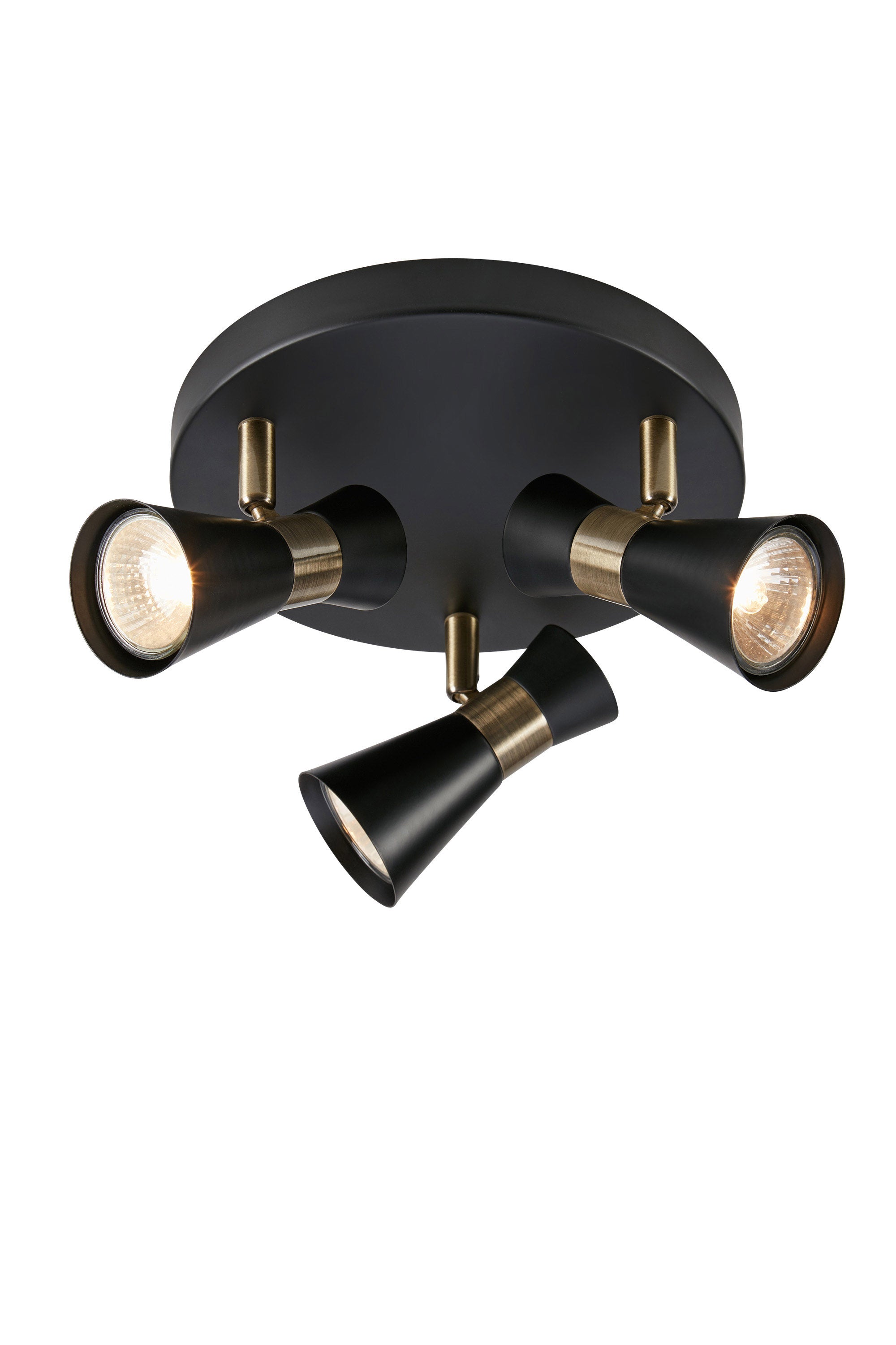 FOLIE Soffitto Rotondo 3L Nero/Ottone Antico