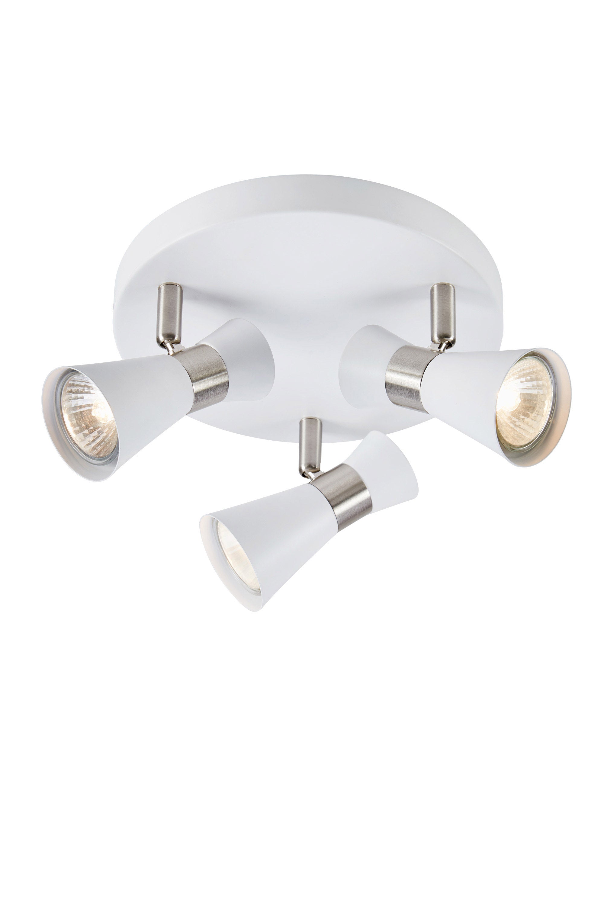 FOLIE Soffitto Rotondo 3L Bianco/Nichel Satinato