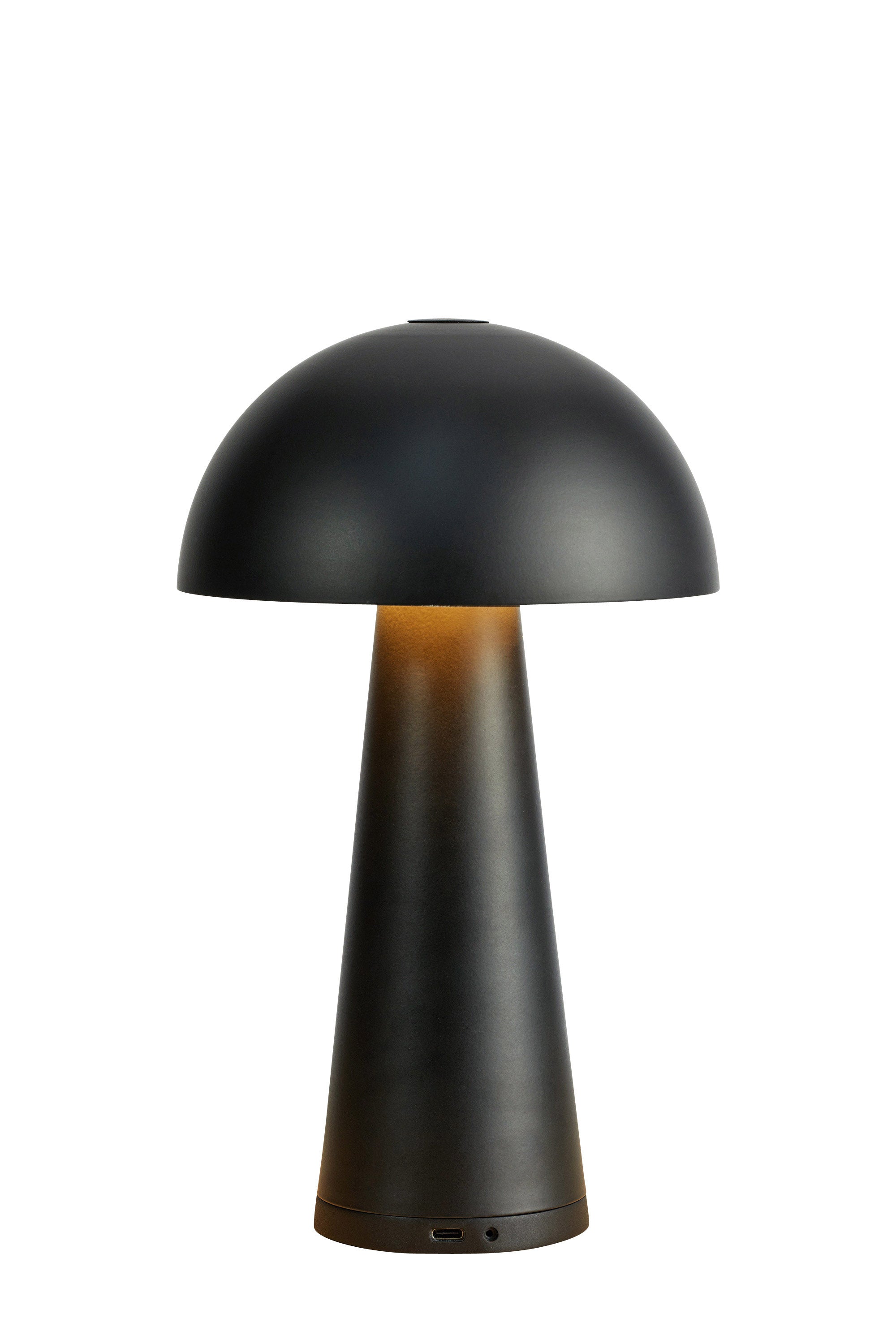 FUNGI Lampada da tavolo Ricaricabile Nero Opaco B/O