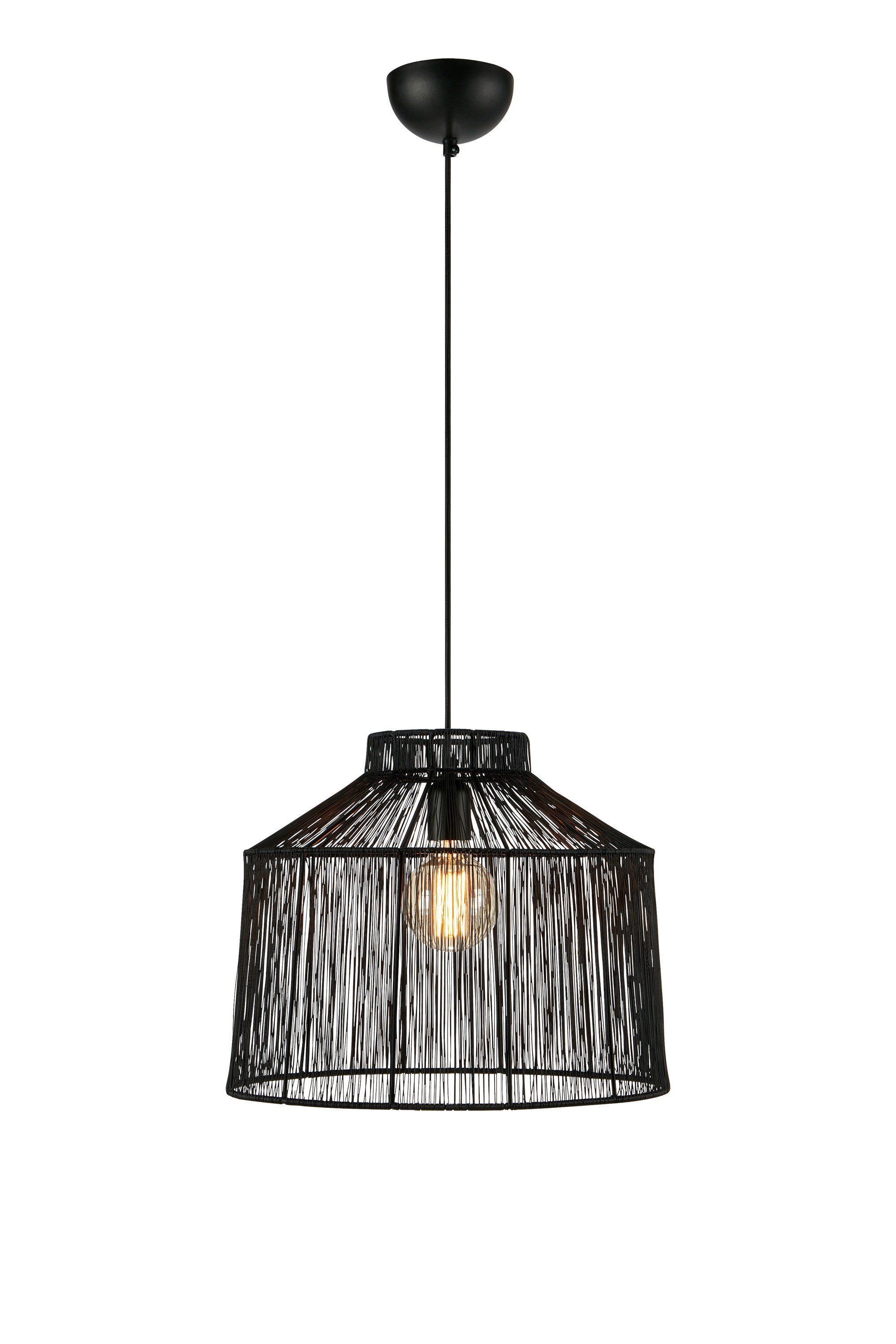 Lampadario CAPANNA 1L Nero Opaco