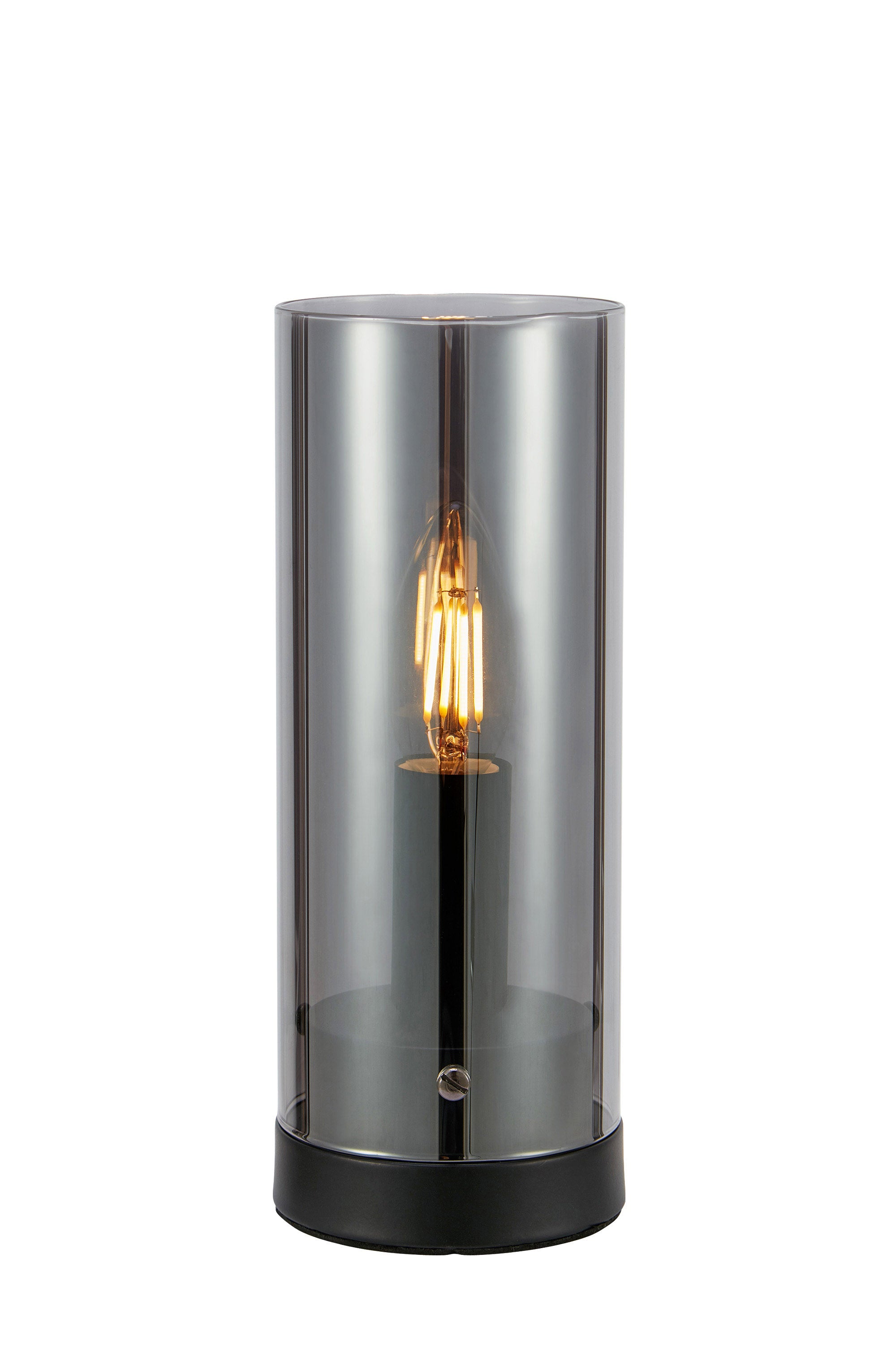 Lampada da tavolo POST 1L 9cm Nero/Placcato Fumo