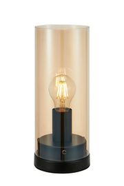 Lampada da tavolo POST 1 L 12 cm Nero/Placcato Ambra
