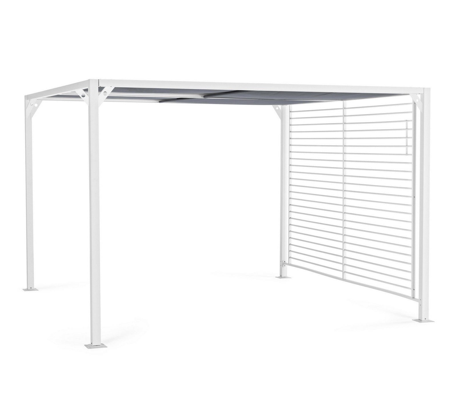 Gazebo NOAH 3X3.6m Bianco LH32 con tettuccio apribile