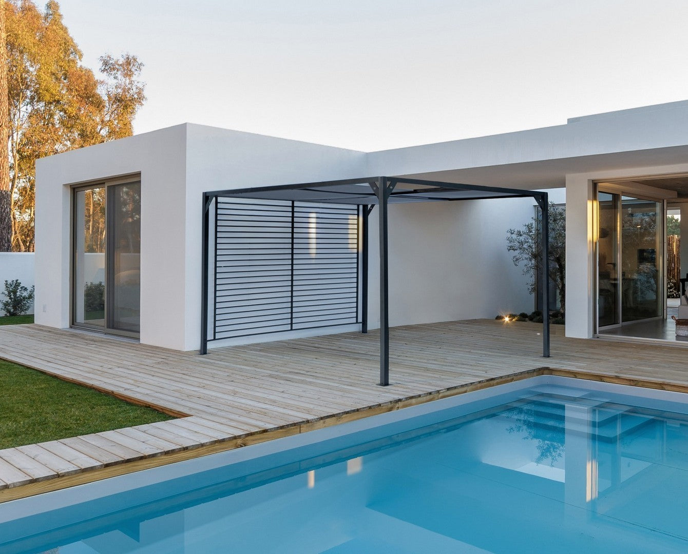 Gazebo NOAH 3X3.6m Antracite LH32 con tettuccio apribile