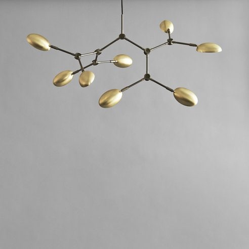 203040 -_Drop Chandelier, Mini - Brass
