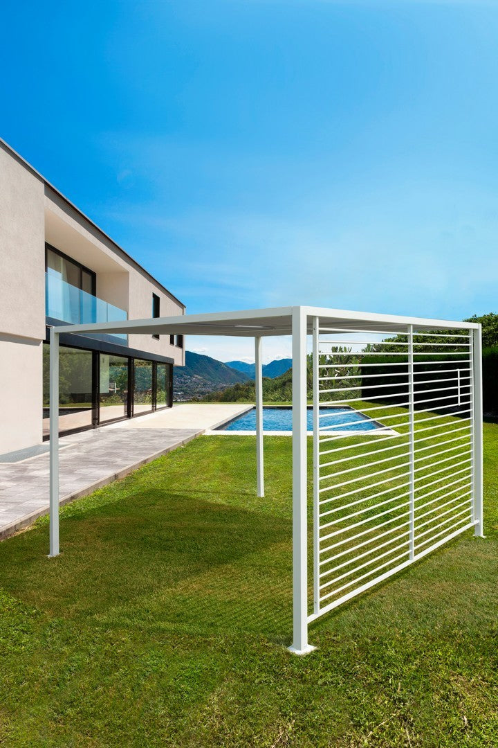 Gazebo NOAH 3X3.6m Bianco LH32 con tettuccio apribile
