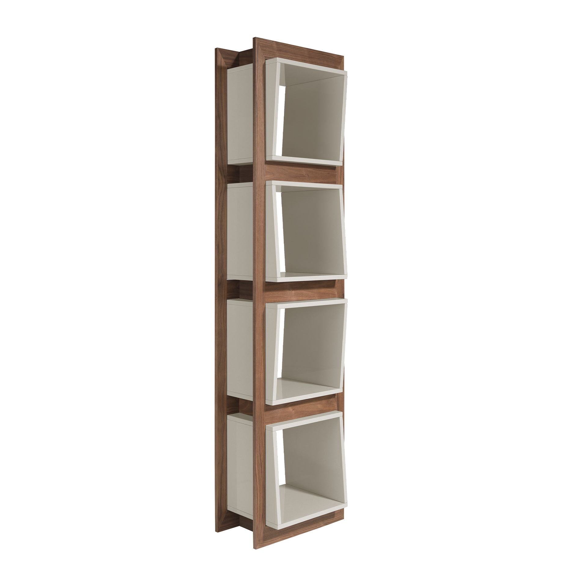 Scaffale a cubo in noce