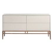 Credenza in legno beige e noce