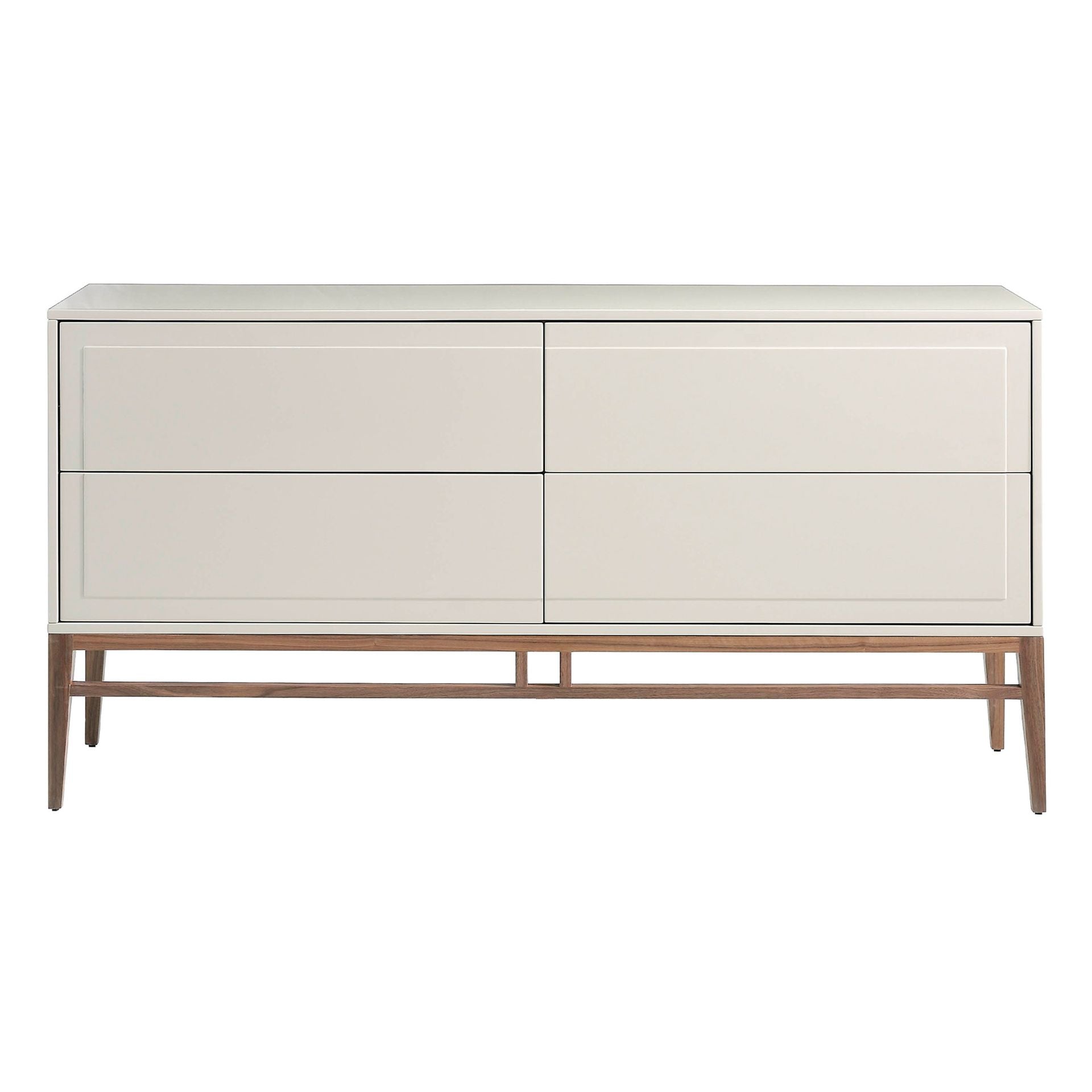 Credenza in legno beige e noce