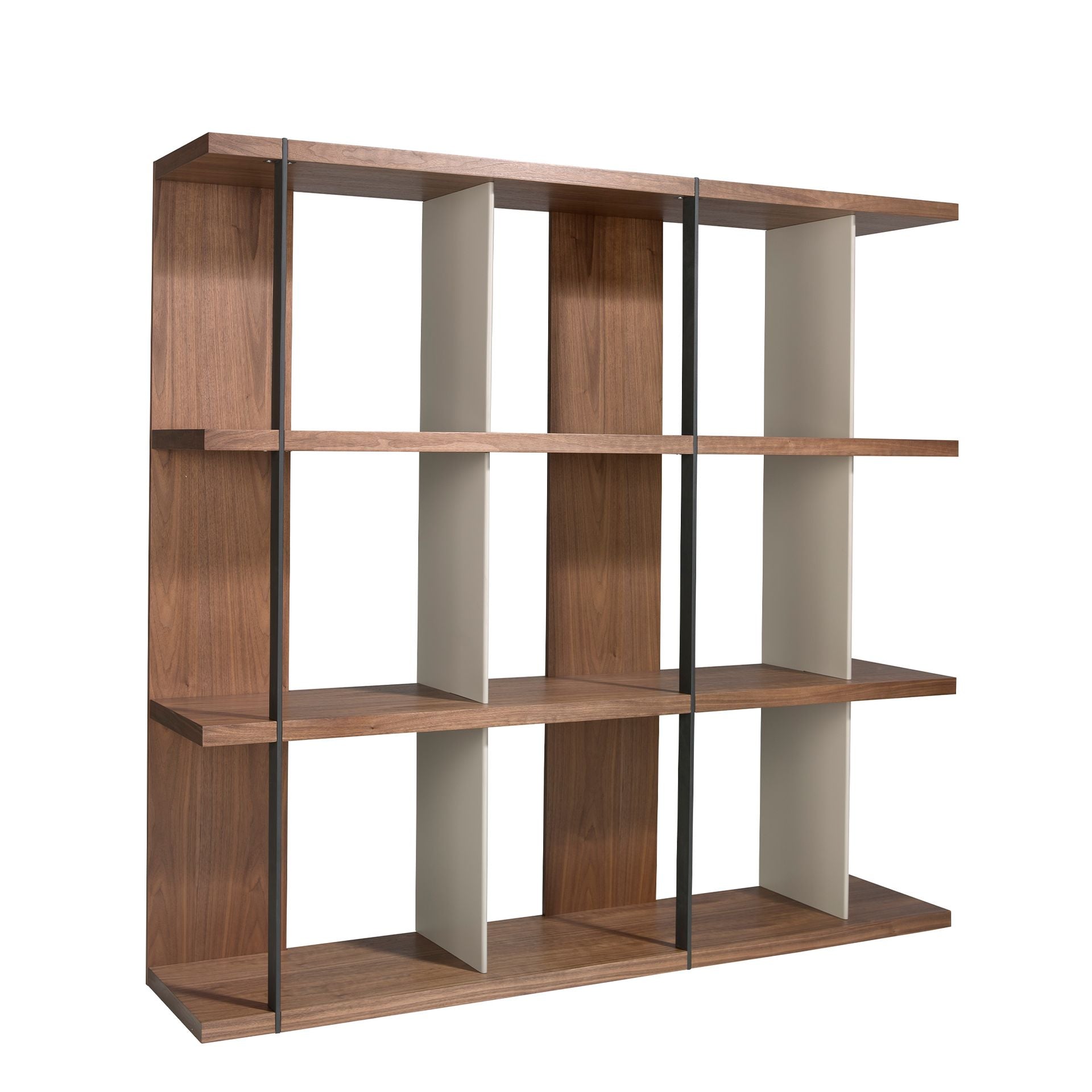 Ripiano in legno di noce e grigio