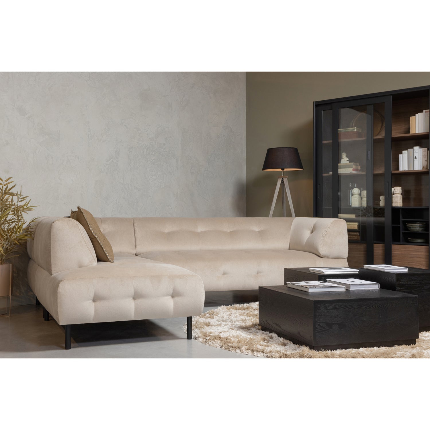 Set di 3 - tavolino pim in legno nero
