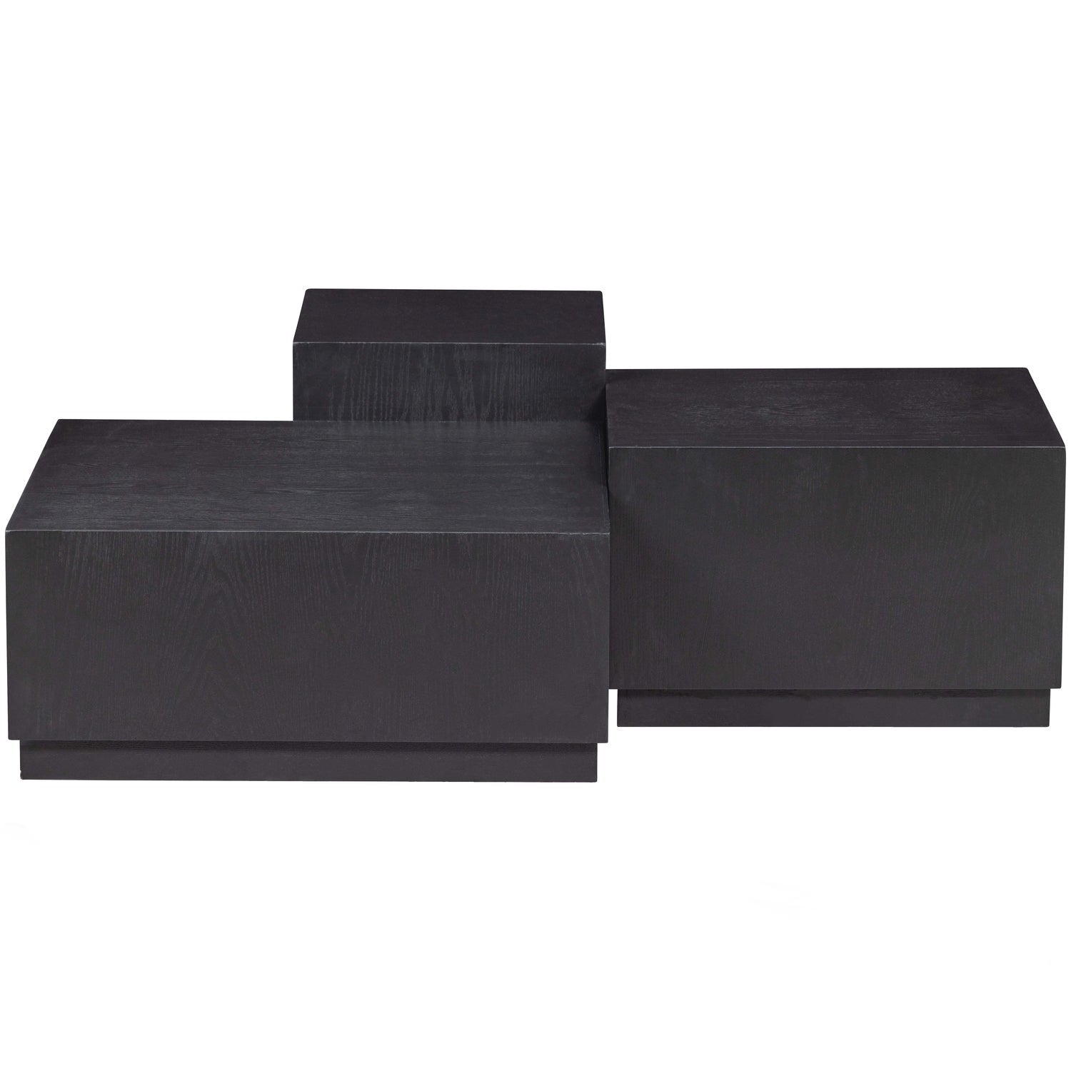 Set di 3 - tavolino pim in legno nero