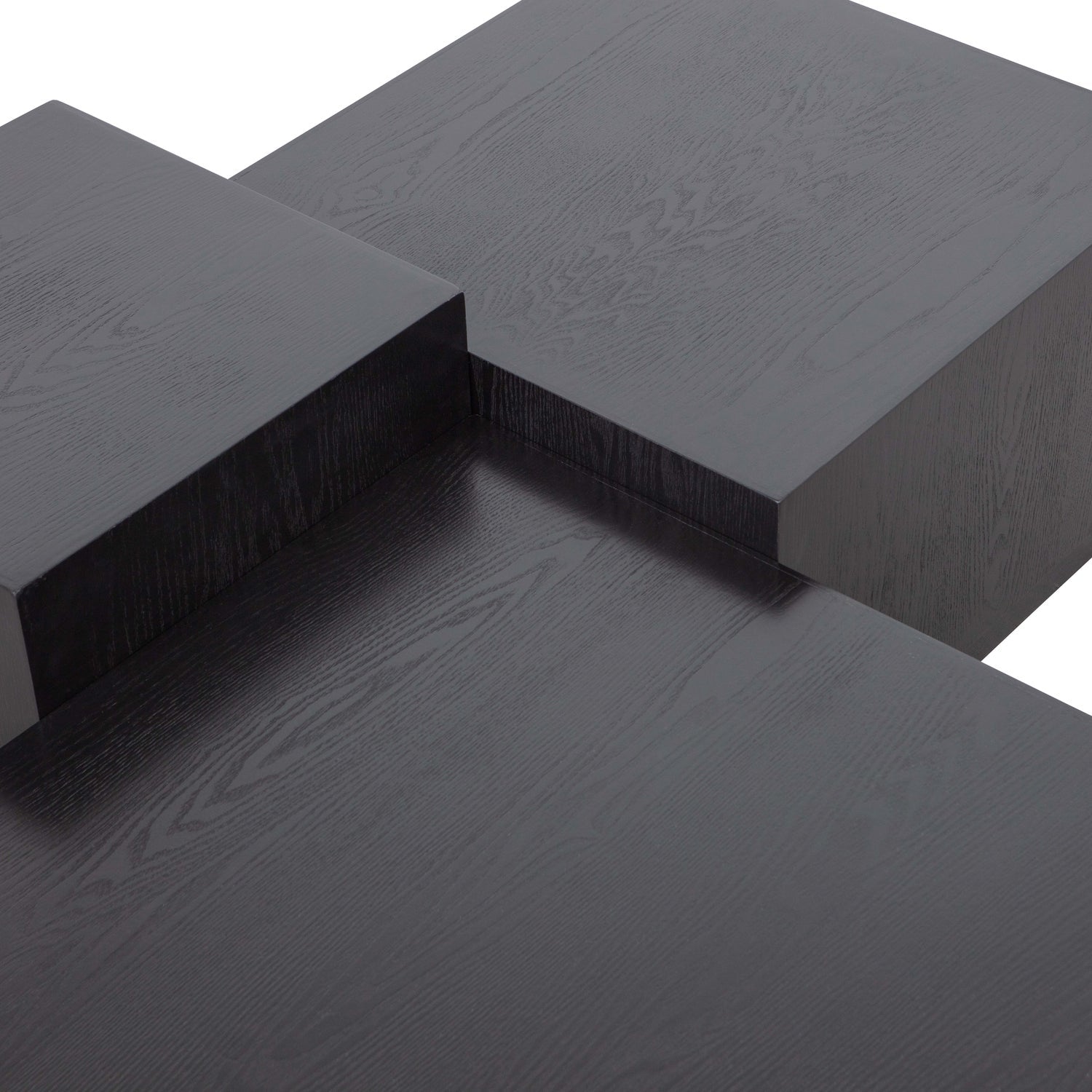 Set di 3 - tavolino pim in legno nero