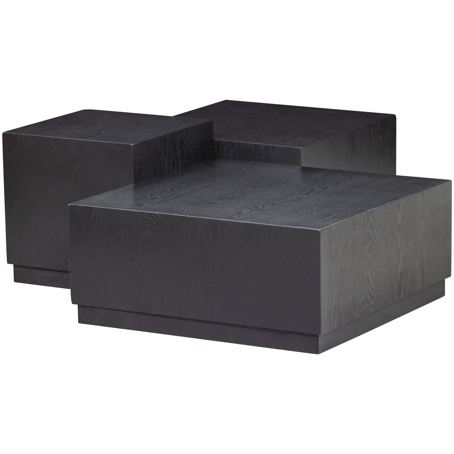Set di 3 - tavolino pim in legno nero