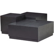 Set di 3 - tavolino pim in legno nero