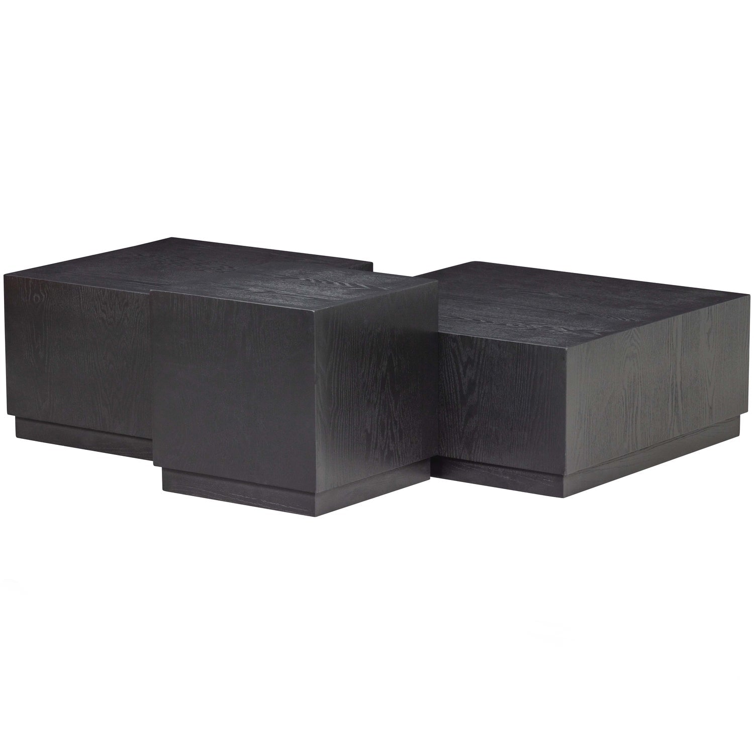 Set di 3 - tavolino pim in legno nero
