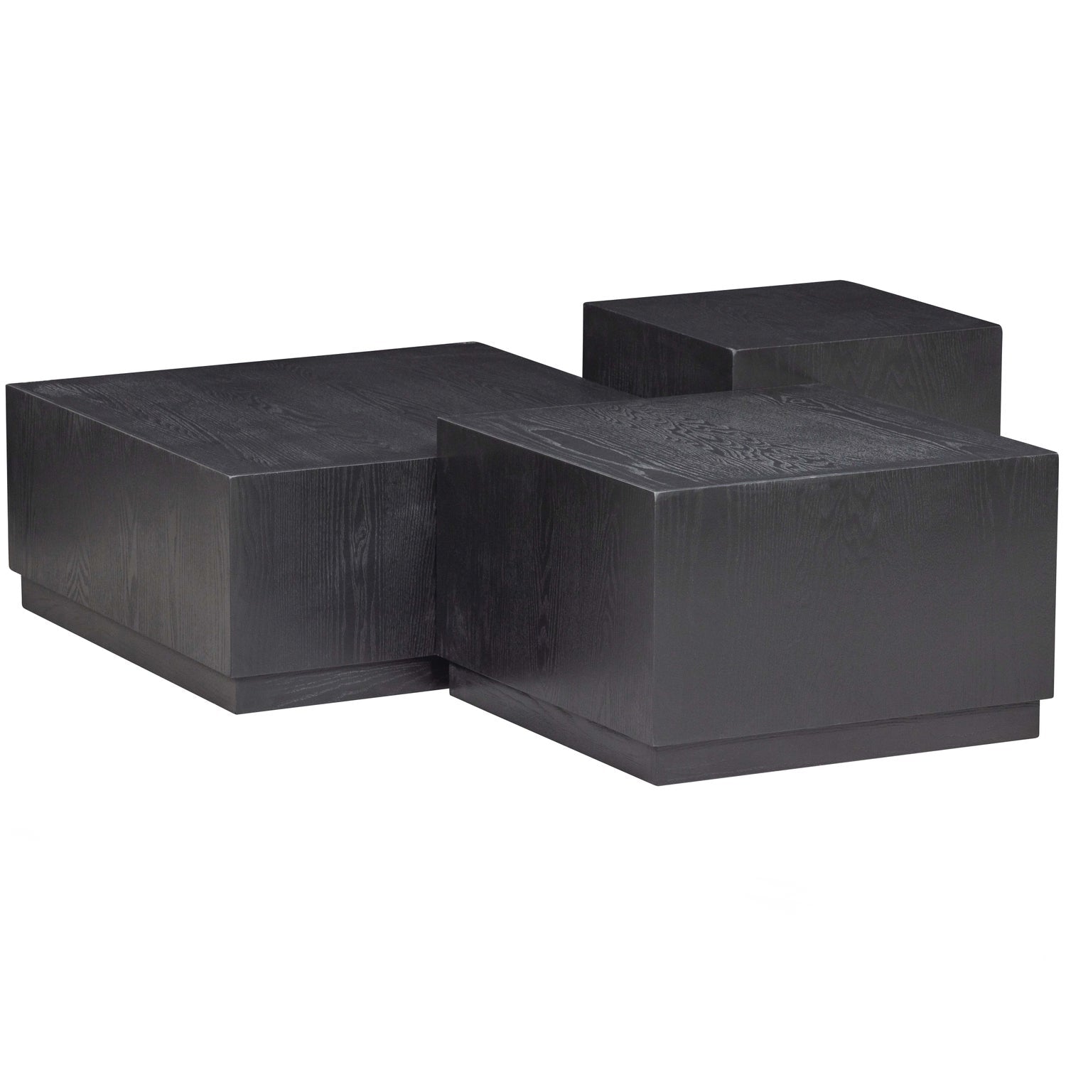 Set di 3 - tavolino pim in legno nero