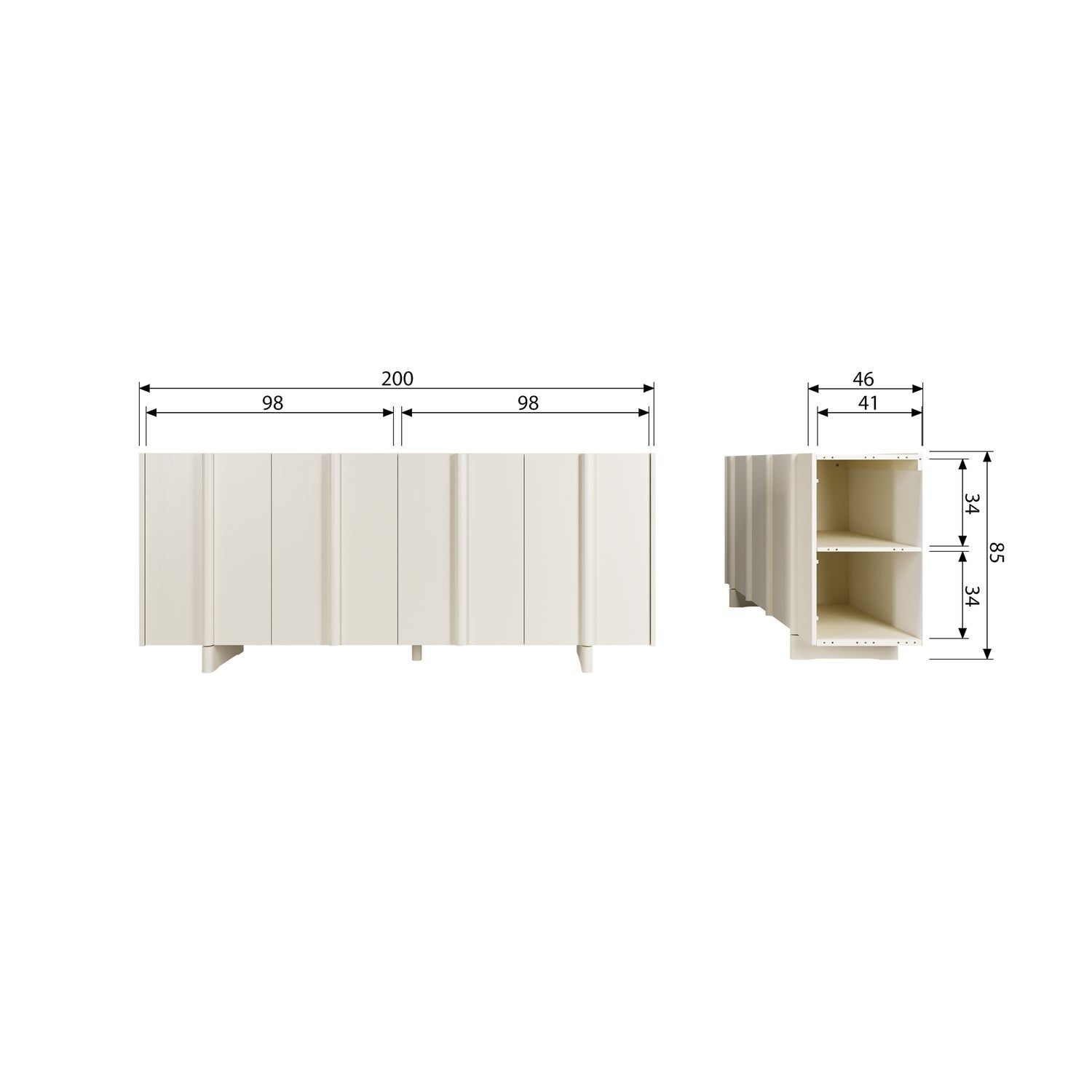 Basu credenza pine dust