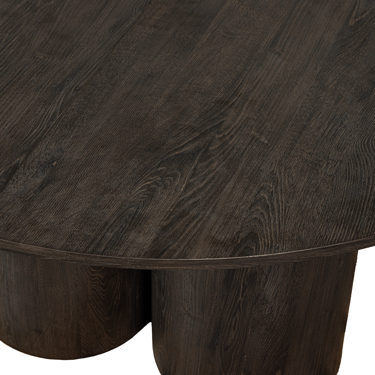 Tavolo da pranzo oona tondo con 3 gambe in mdf marrone scuro ø140cm
