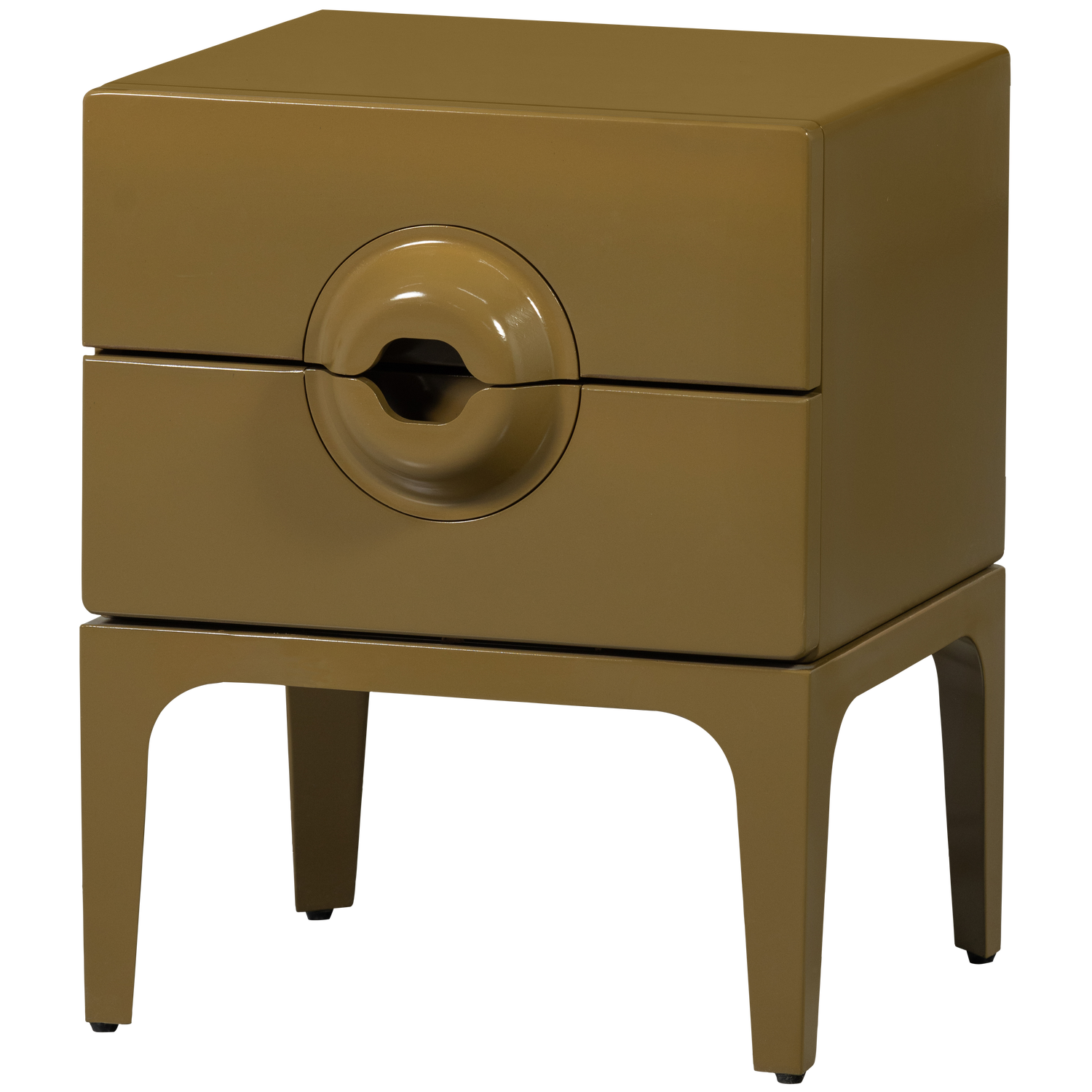 Comodino/comodino merge 2 cassetti in legno miele giallo