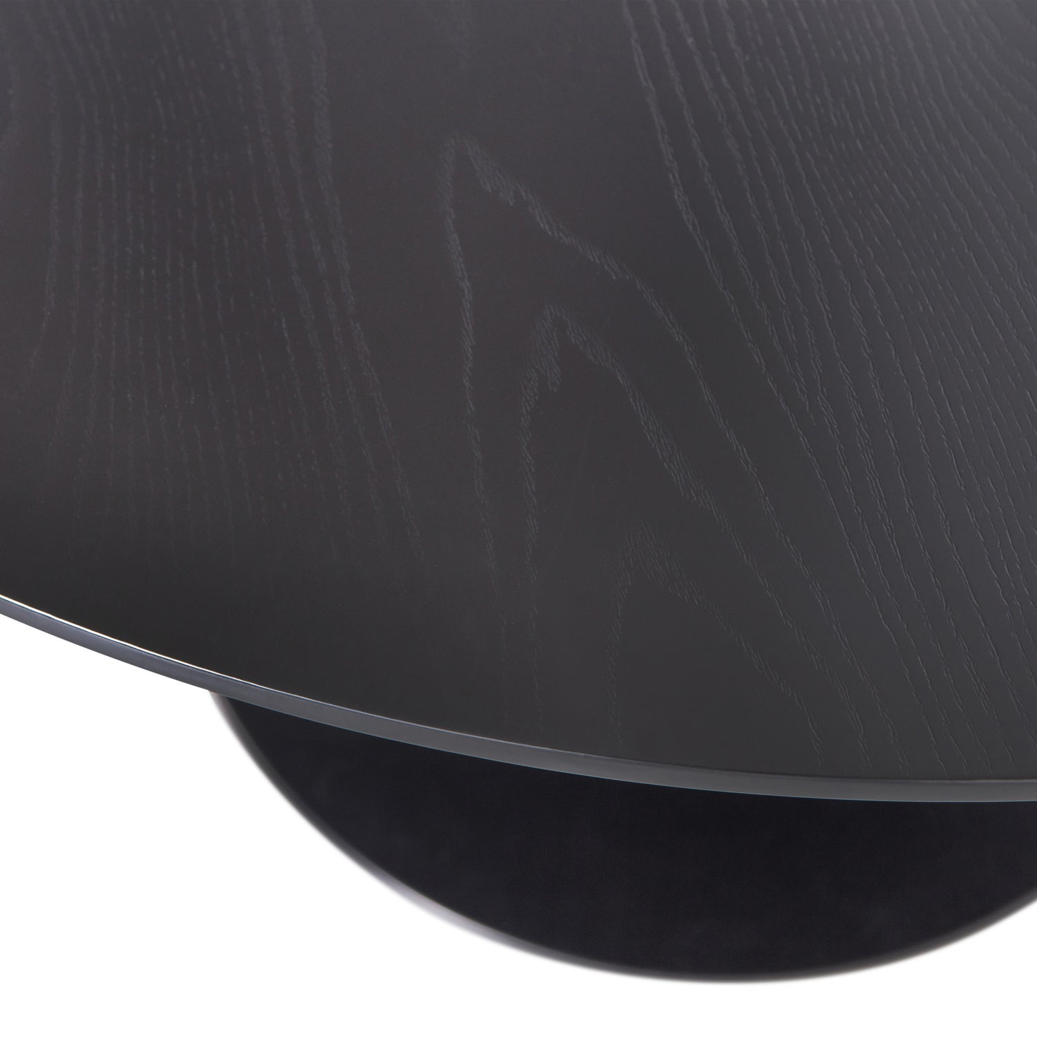 Sammy tavolo da pranzo base tromba tondo mdf nero ø120cm