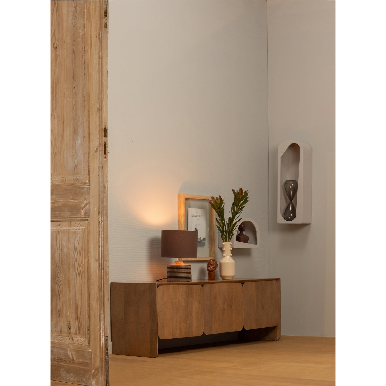 Mobile tv jerre legno di mango naturale